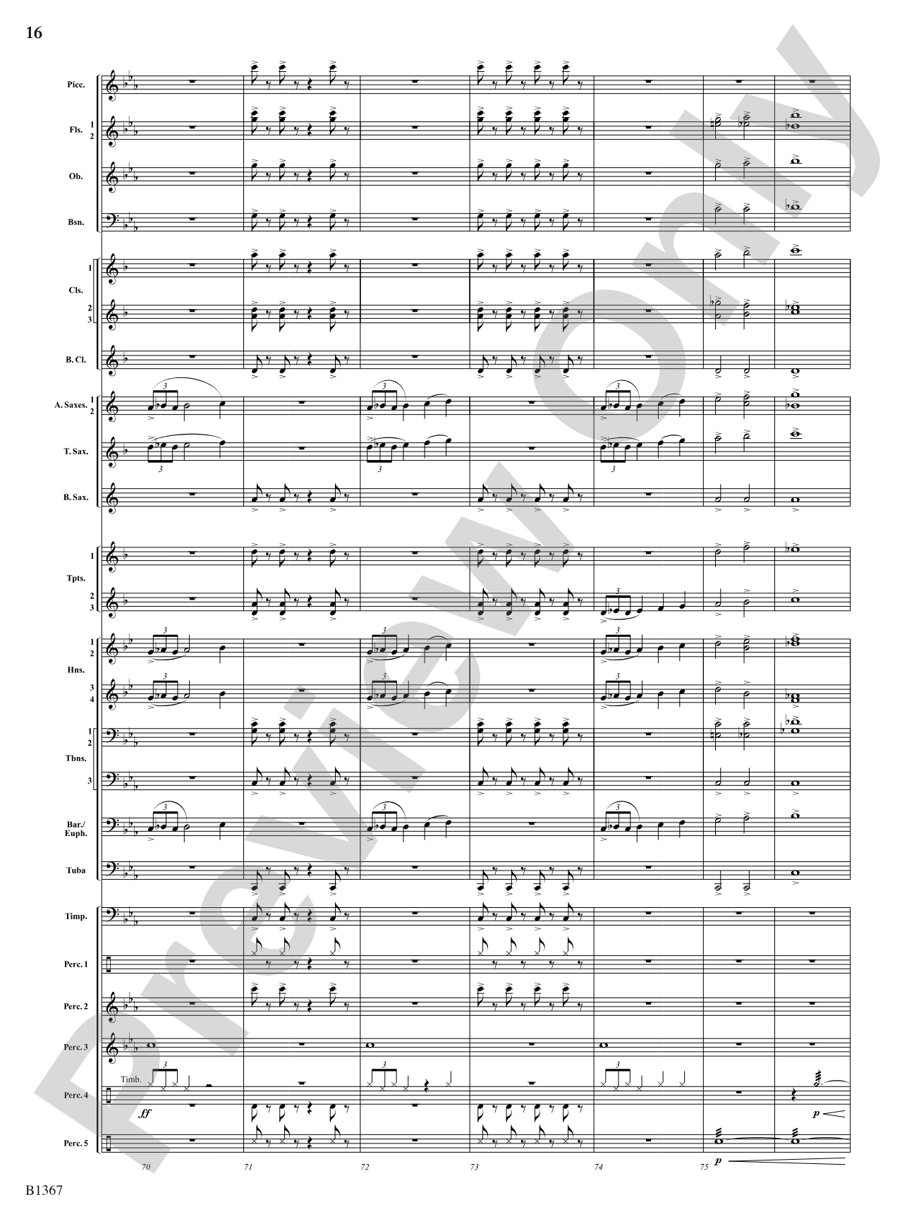 Month of the Cold Moon: Concert Band Conductor Score & Parts