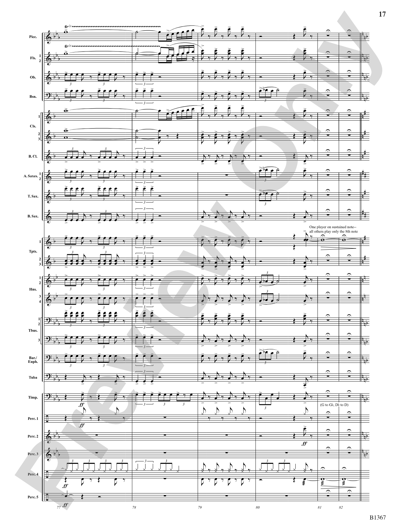 Month of the Cold Moon: Concert Band Conductor Score & Parts