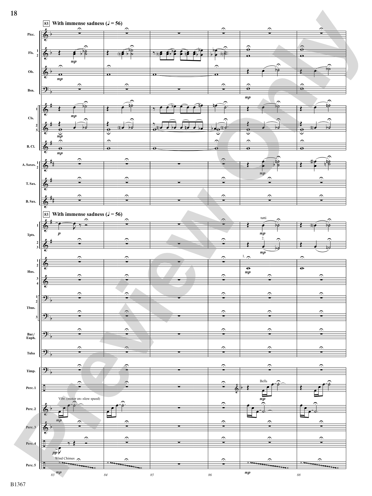 Month of the Cold Moon: Concert Band Conductor Score & Parts