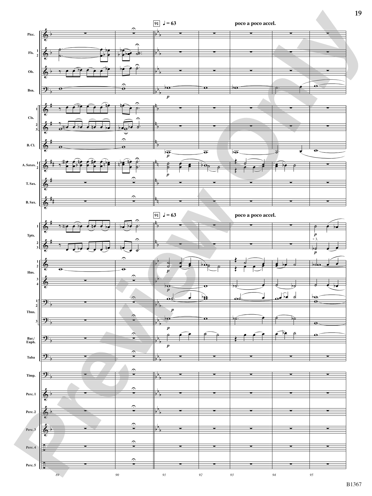 Month of the Cold Moon: Concert Band Conductor Score & Parts