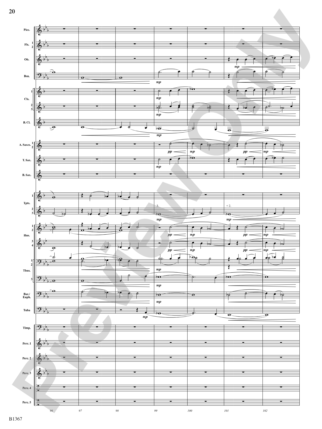 Month of the Cold Moon: Concert Band Conductor Score & Parts
