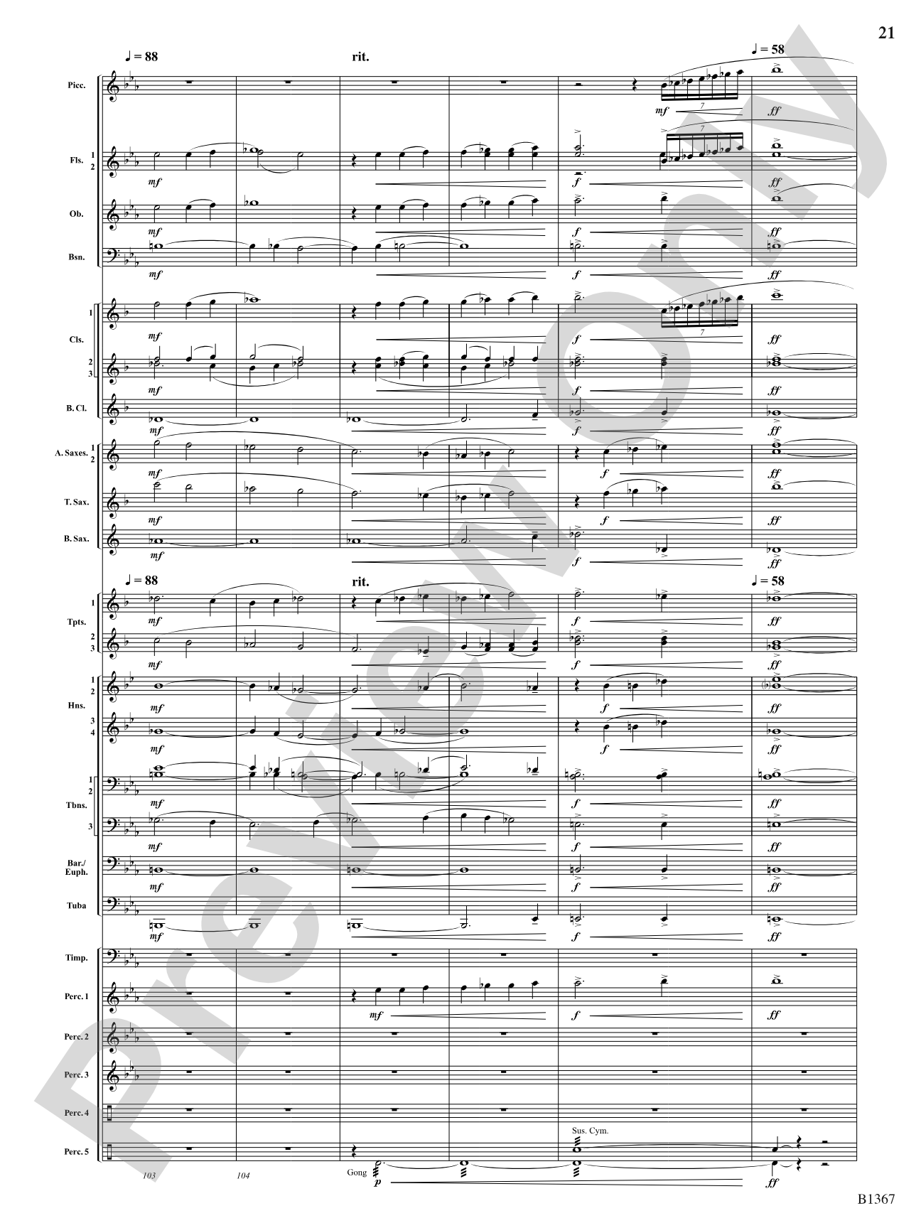 Month of the Cold Moon: Concert Band Conductor Score & Parts