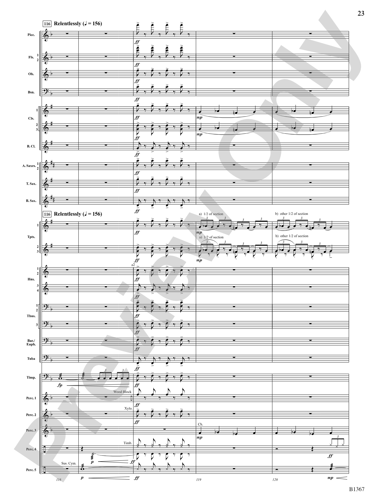 Month of the Cold Moon: Concert Band Conductor Score & Parts