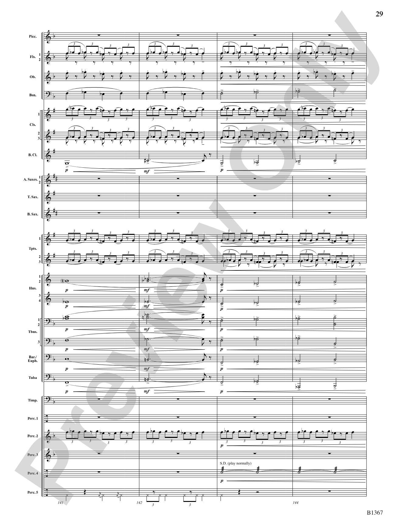 Month of the Cold Moon: Concert Band Conductor Score & Parts