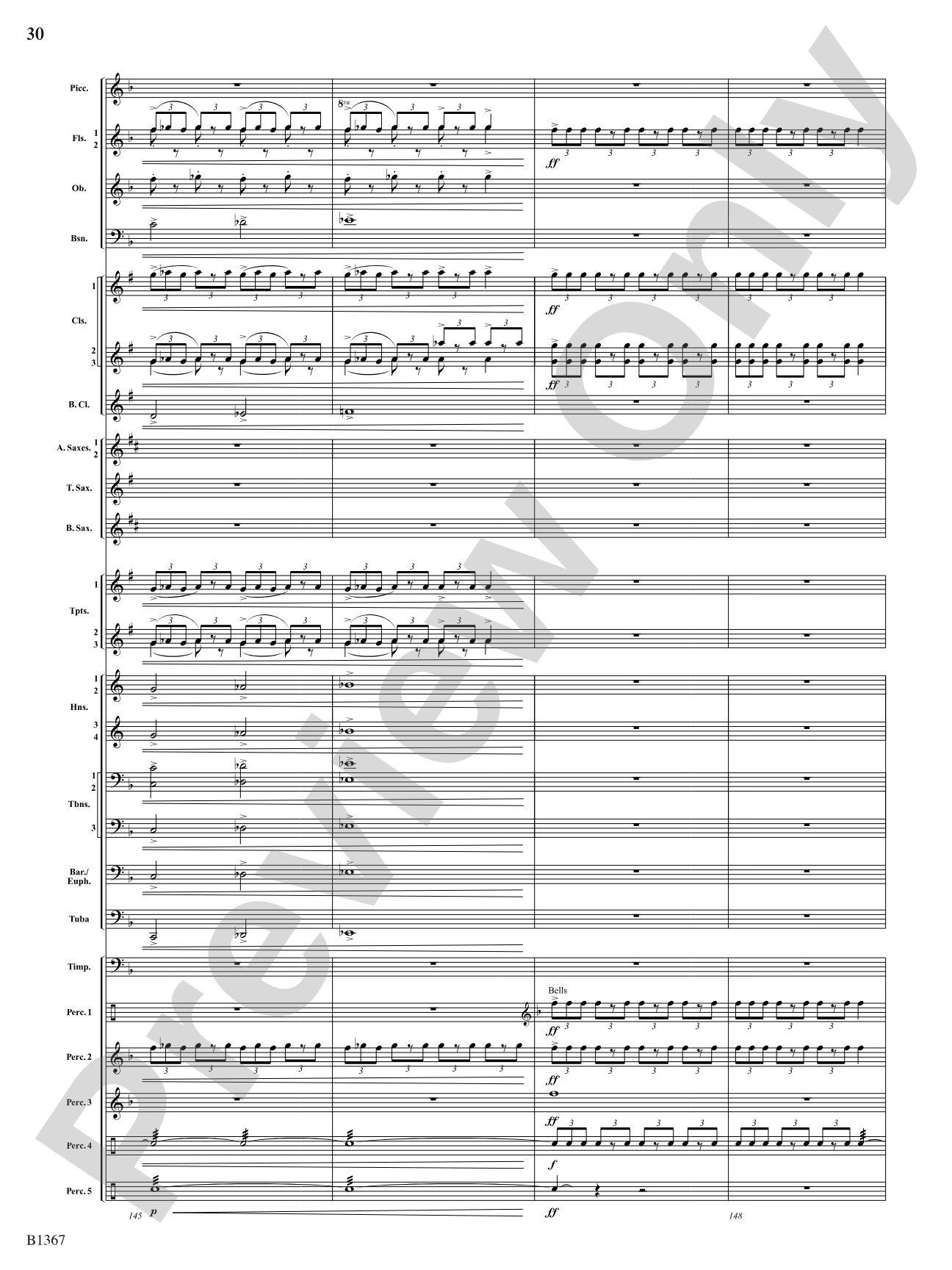 Month of the Cold Moon: Concert Band Conductor Score & Parts