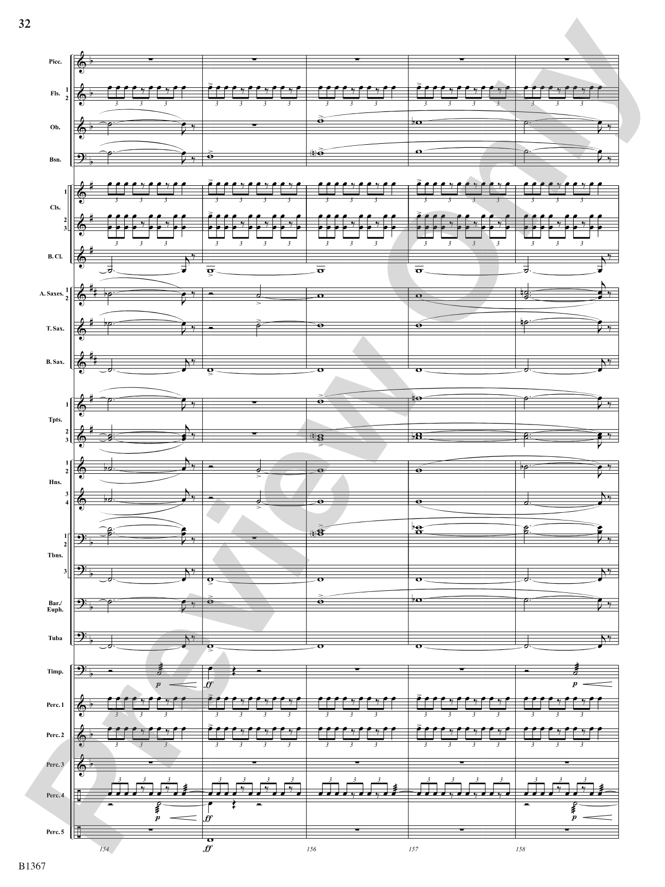 Month of the Cold Moon: Concert Band Conductor Score & Parts