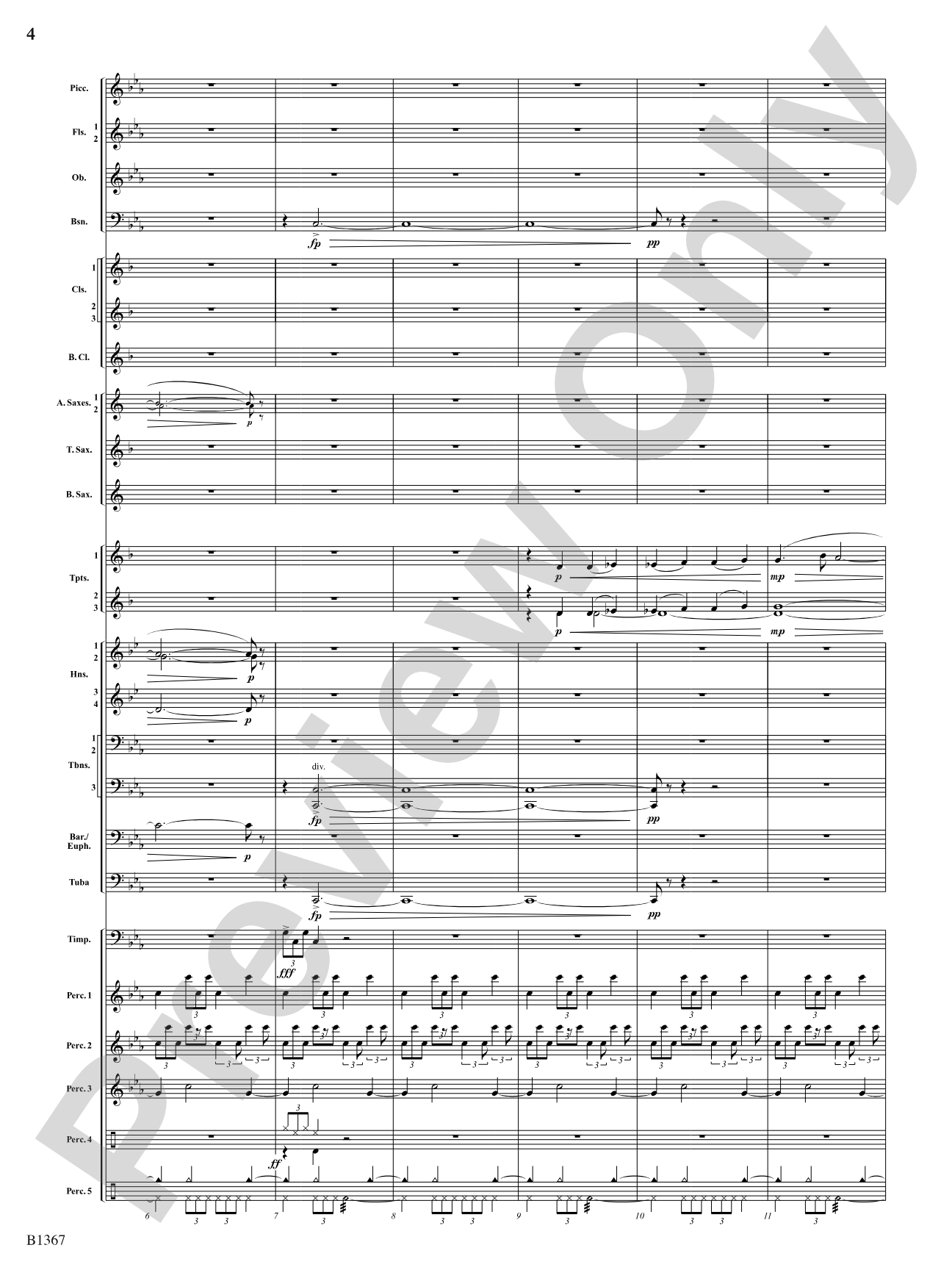 Month of the Cold Moon: Concert Band Conductor Score & Parts