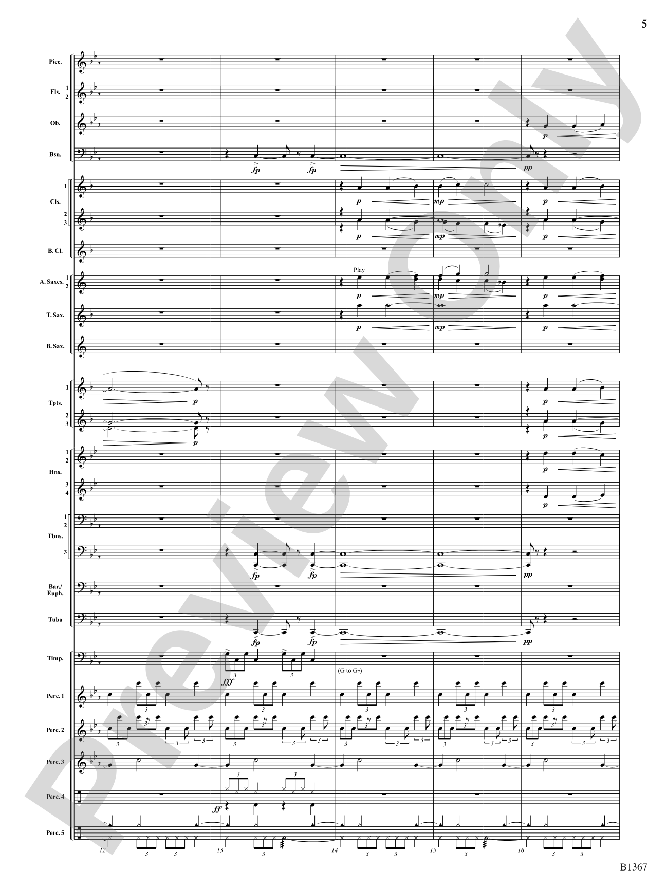 Month of the Cold Moon: Concert Band Conductor Score & Parts