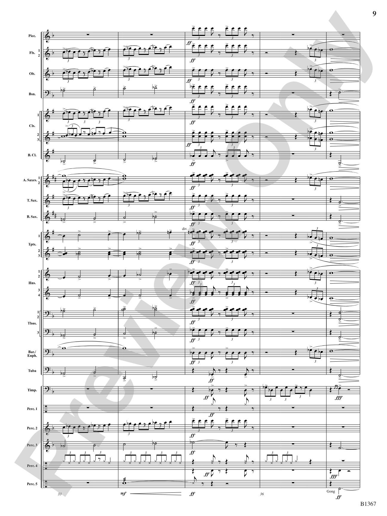 Month of the Cold Moon: Concert Band Conductor Score & Parts