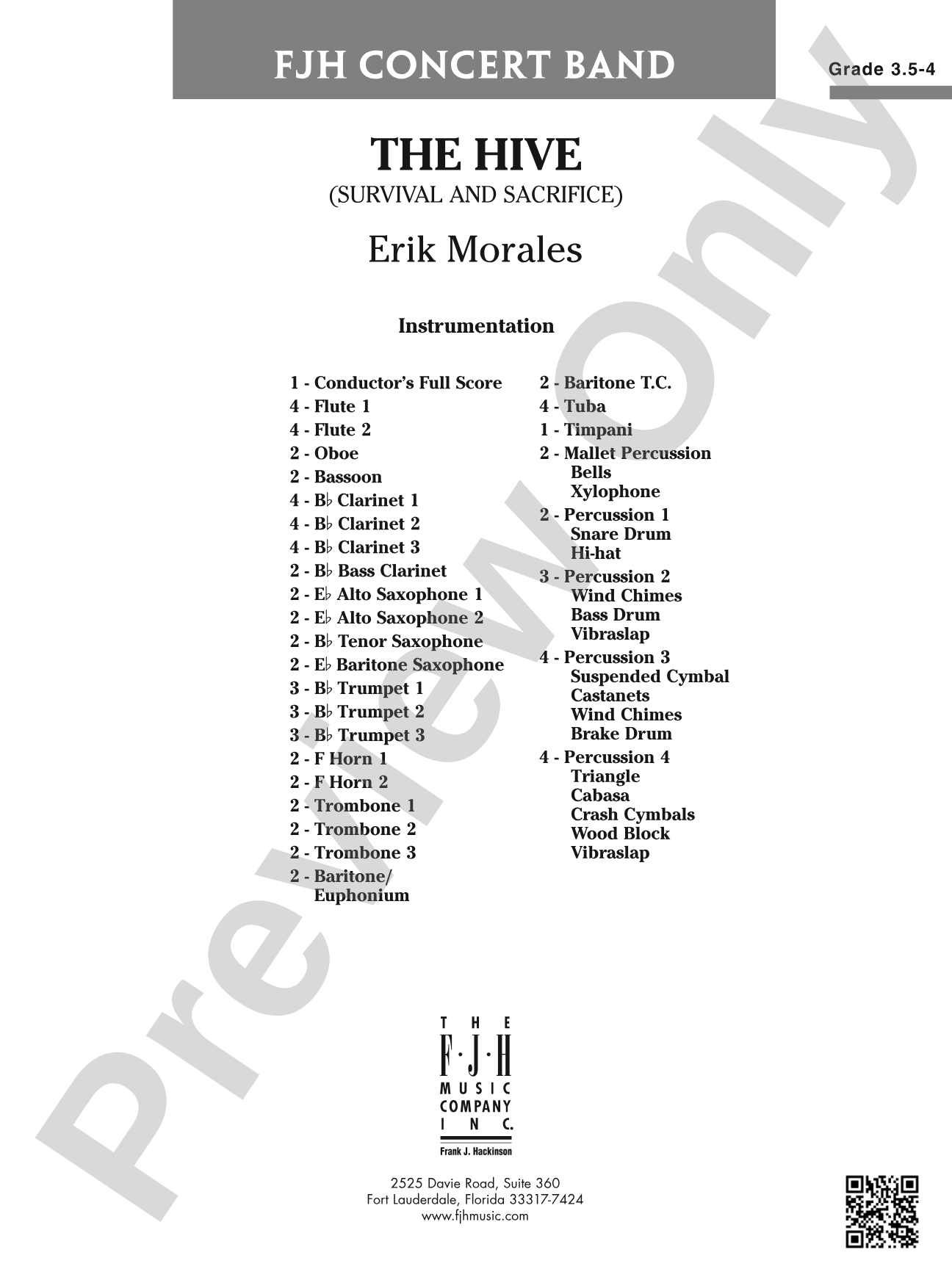 The Hive (Survival and Sacrifice): Concert Band Conductor Score & Parts