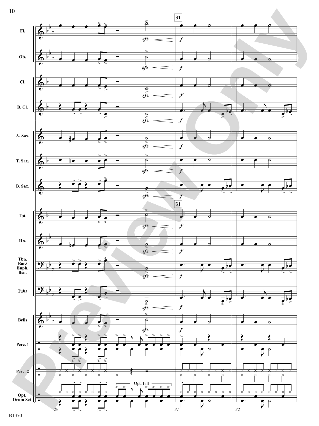 Jingle Bells Remixed: Concert Band Conductor Score & Parts