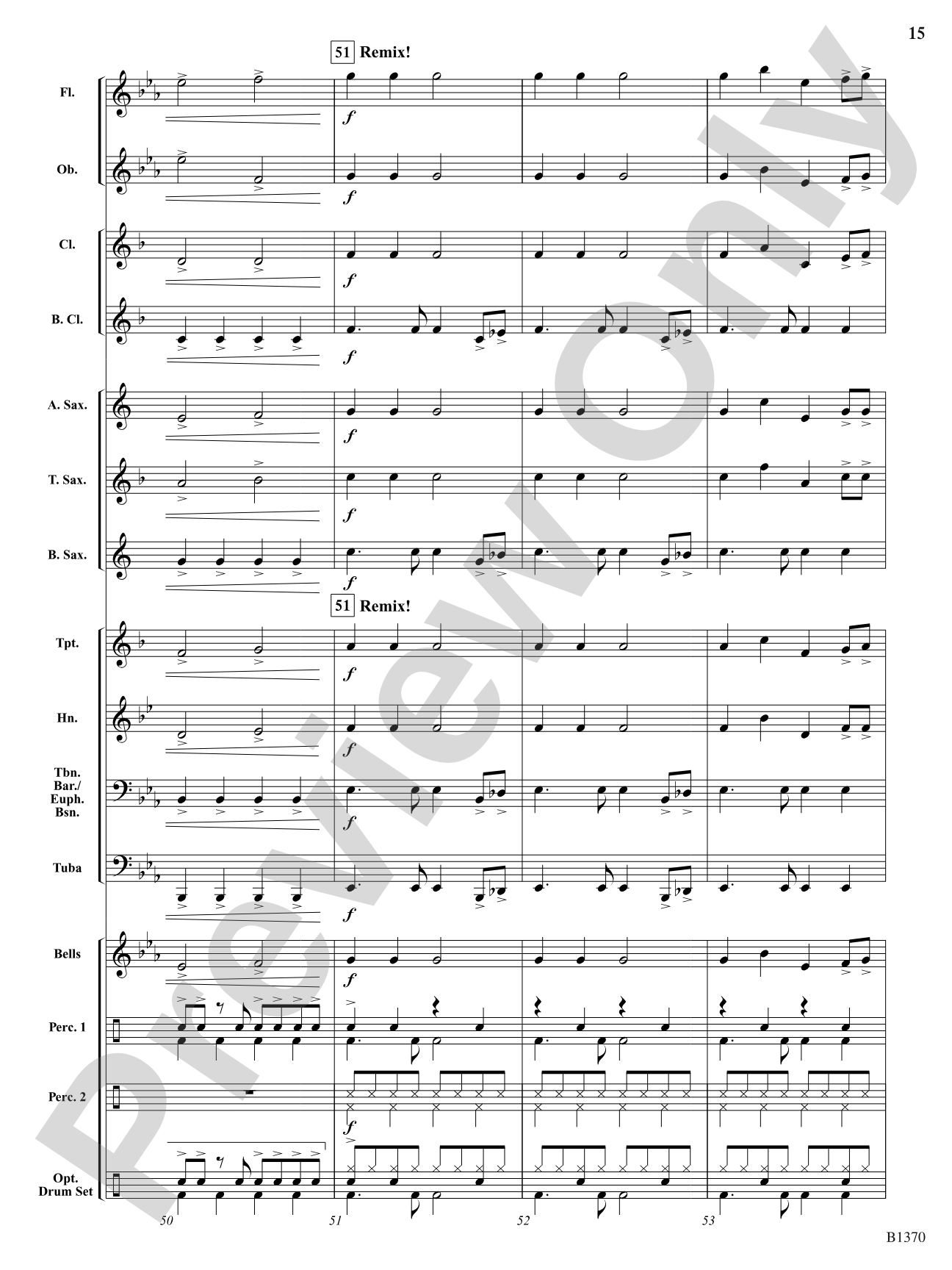 Jingle Bells Remixed: Concert Band Conductor Score & Parts