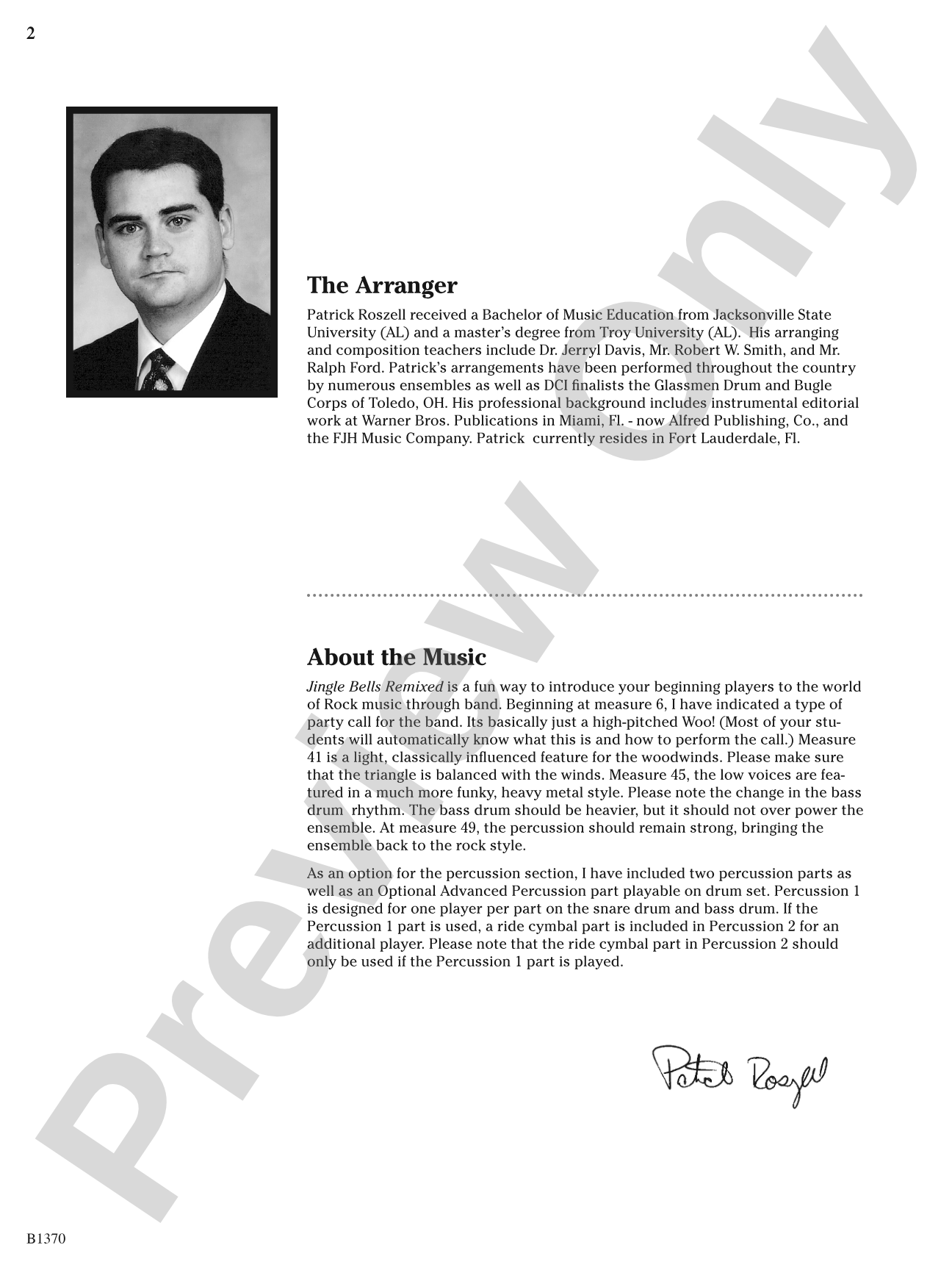 Jingle Bells Remixed: Concert Band Conductor Score & Parts