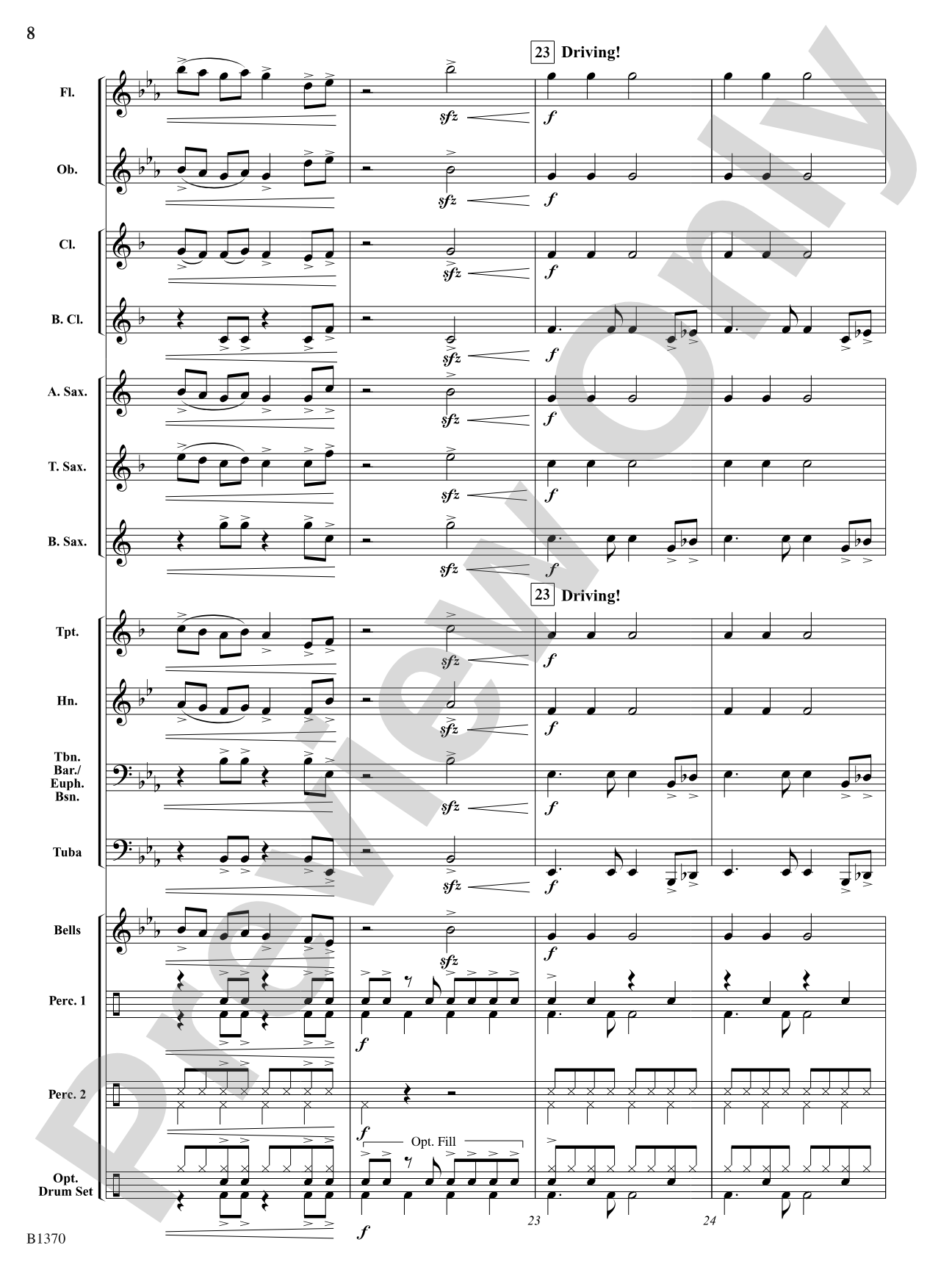 Jingle Bells Remixed: Concert Band Conductor Score & Parts