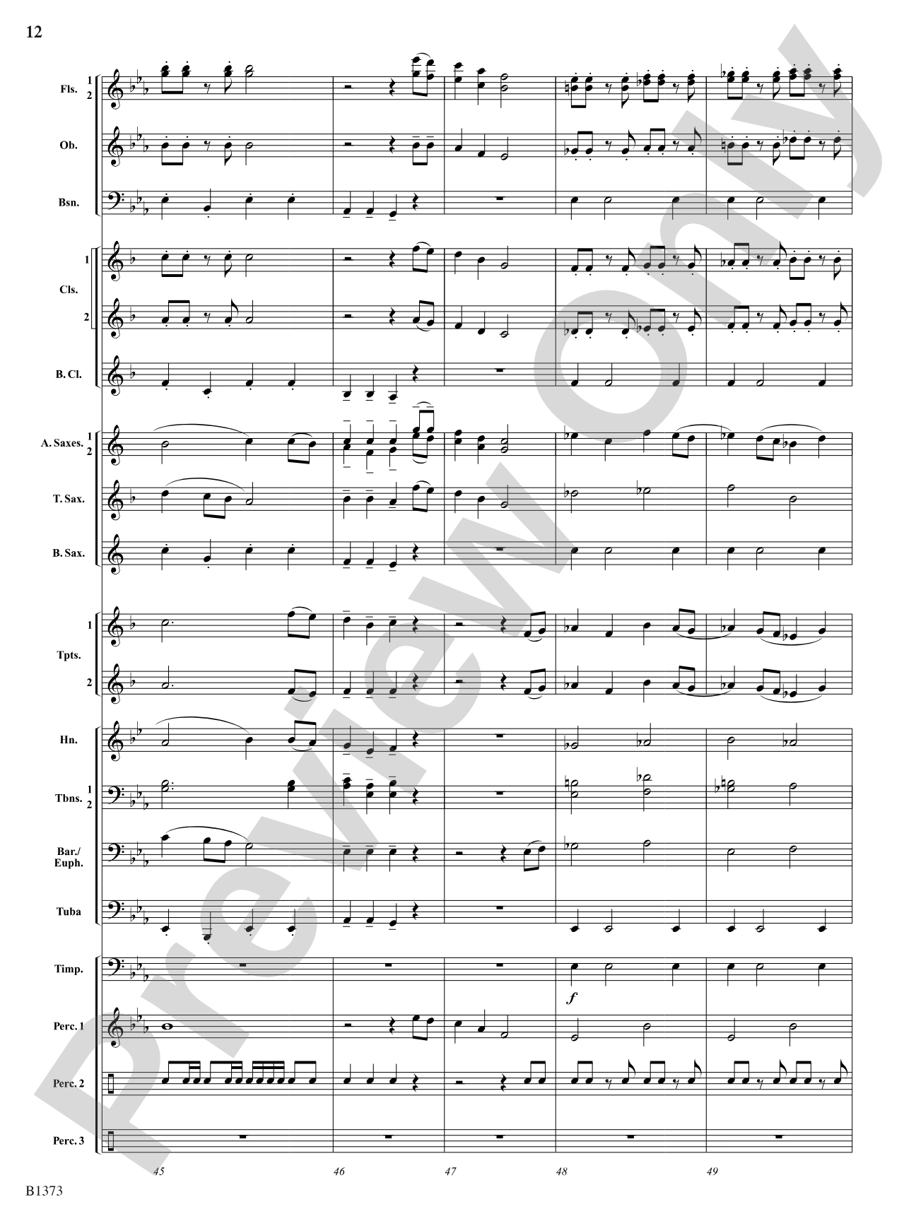 Forest Brook Overture: Concert Band Conductor Score & Parts
