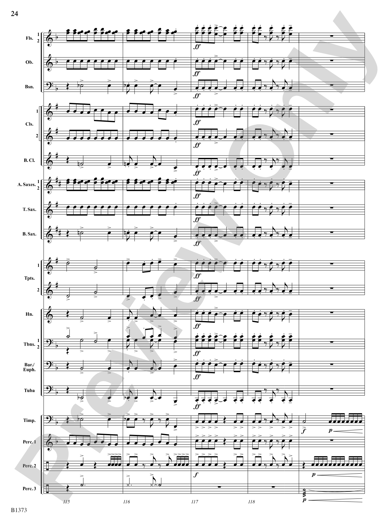 Forest Brook Overture: Concert Band Conductor Score & Parts