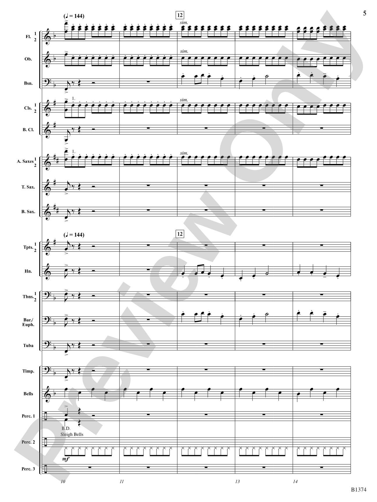 A Stowaway on Santa's Sleigh (Around the World on Christmas Eve): Concert Band Conductor Score & Parts