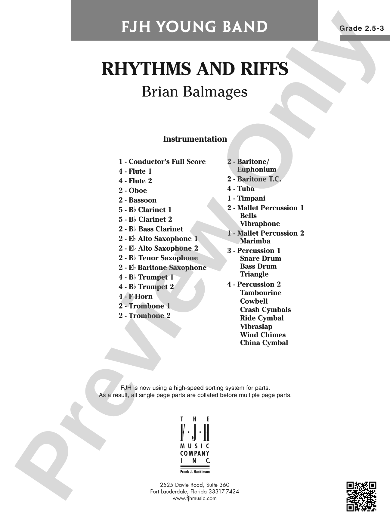 Rhythms and Riffs: Score