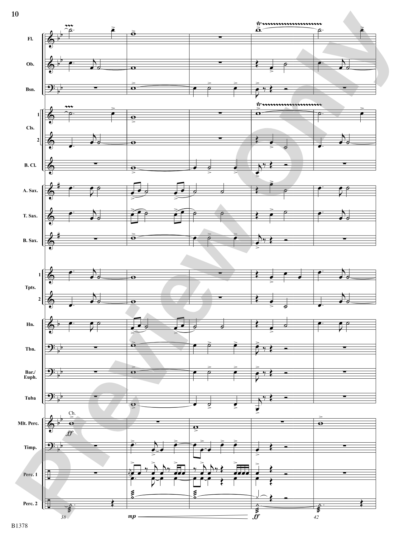 Fireburst Fanfare: Concert Band Conductor Score & Parts