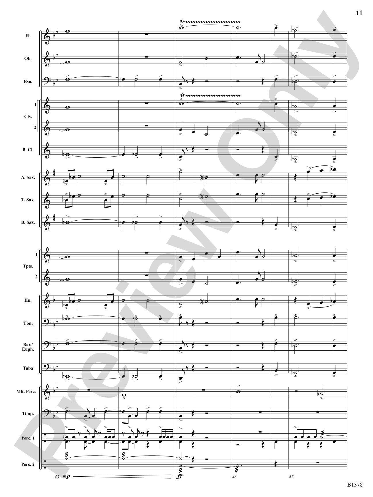 Fireburst Fanfare: Concert Band Conductor Score & Parts