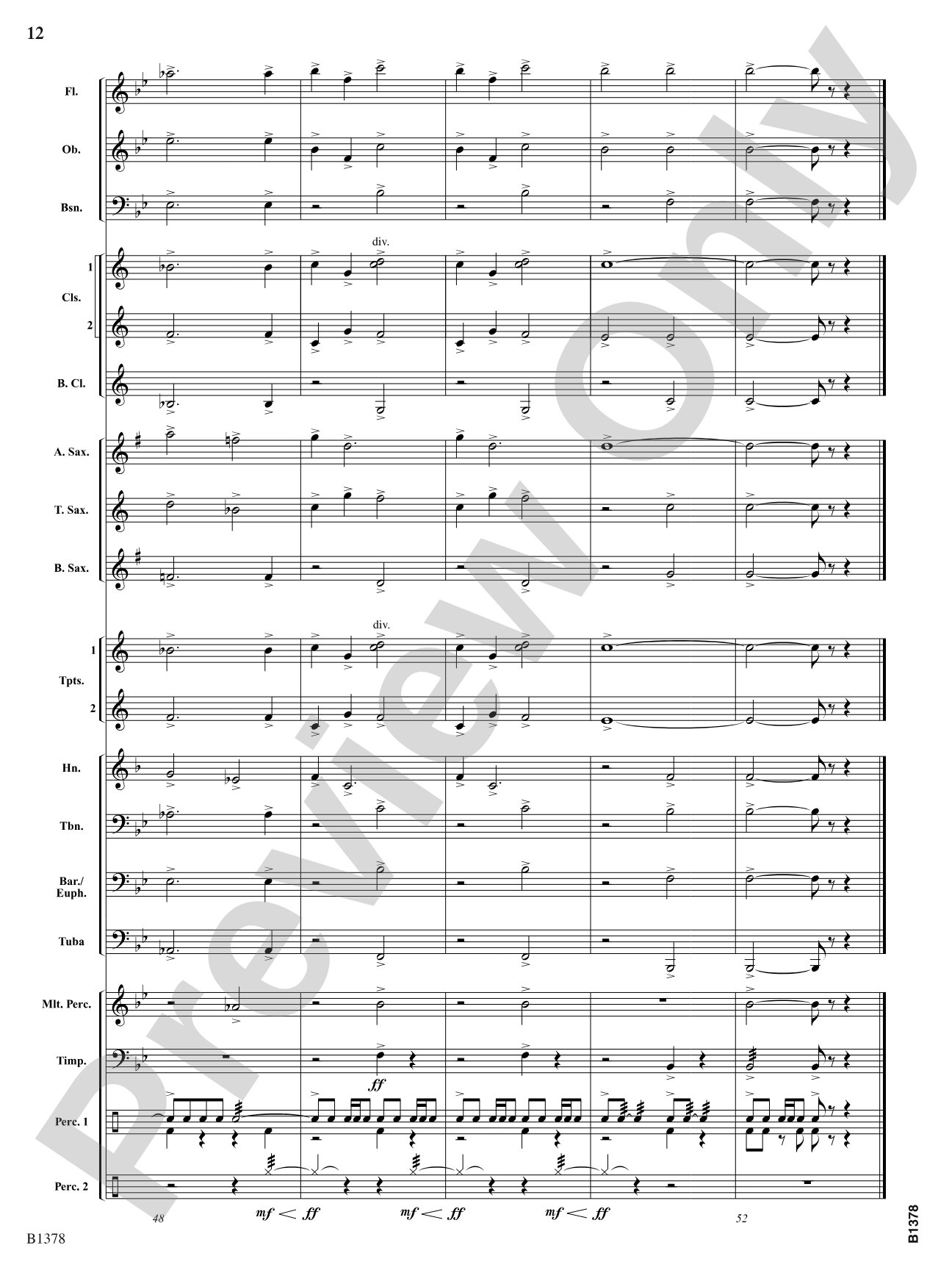 Fireburst Fanfare: Concert Band Conductor Score & Parts
