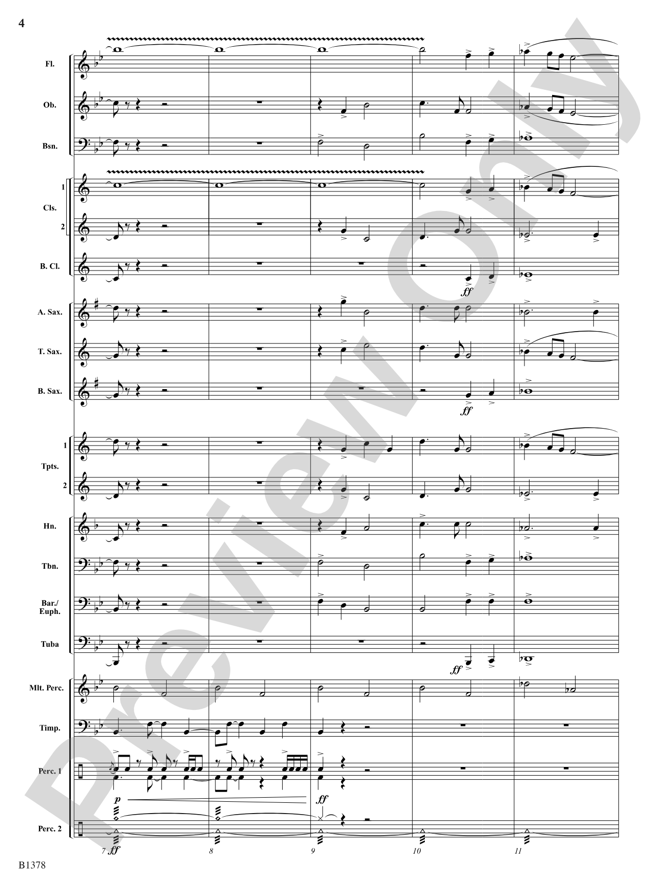 Fireburst Fanfare: Concert Band Conductor Score & Parts