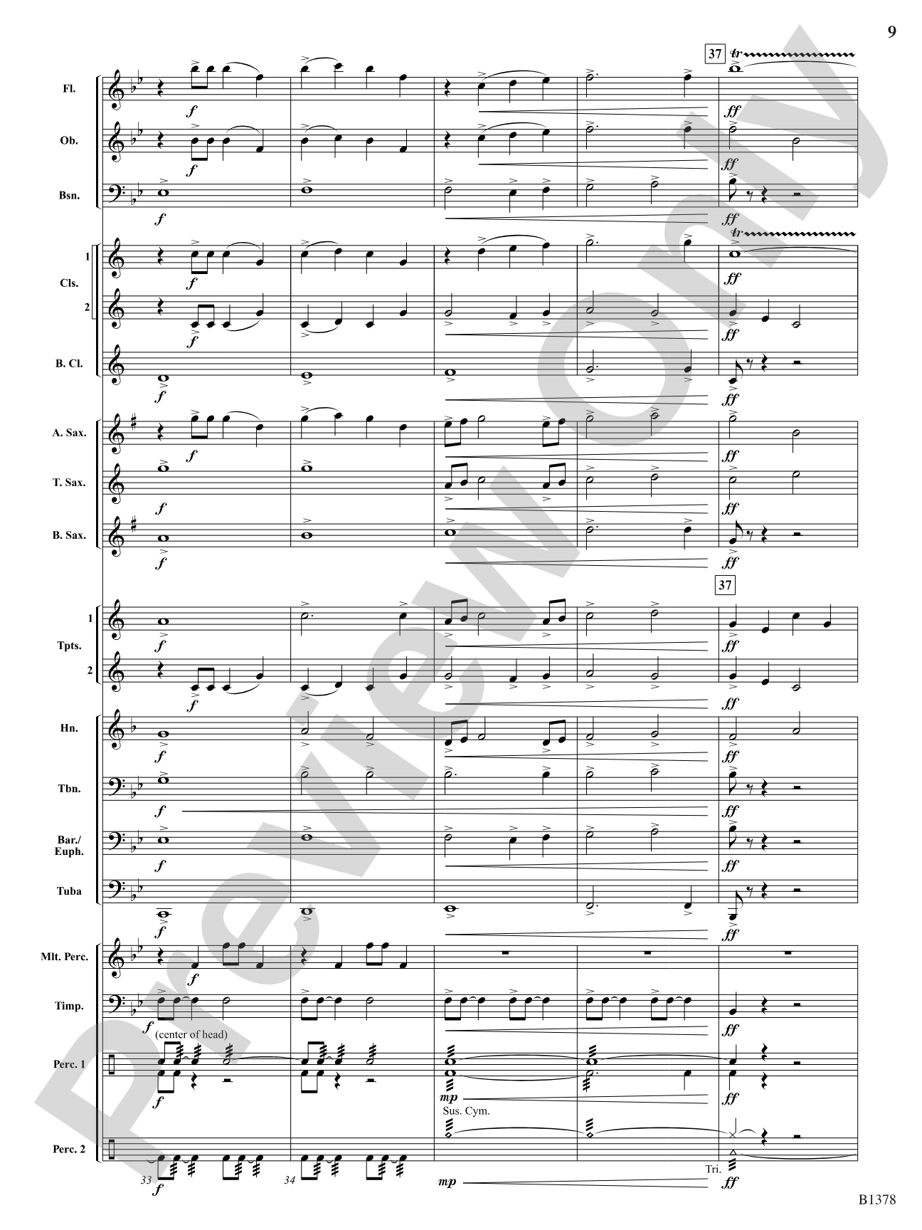 Fireburst Fanfare: Concert Band Conductor Score & Parts
