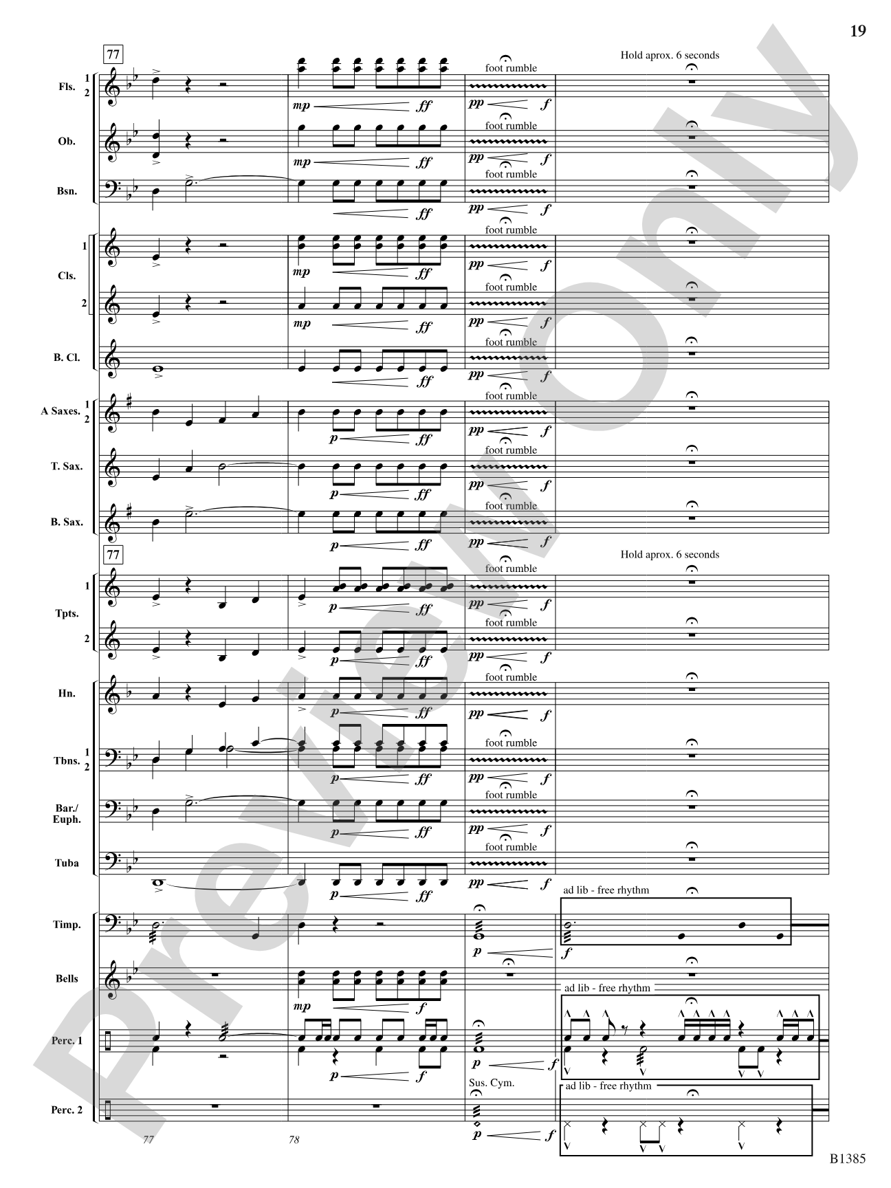 Krakatoa (Mountain of Fire): Concert Band Conductor Score & Parts