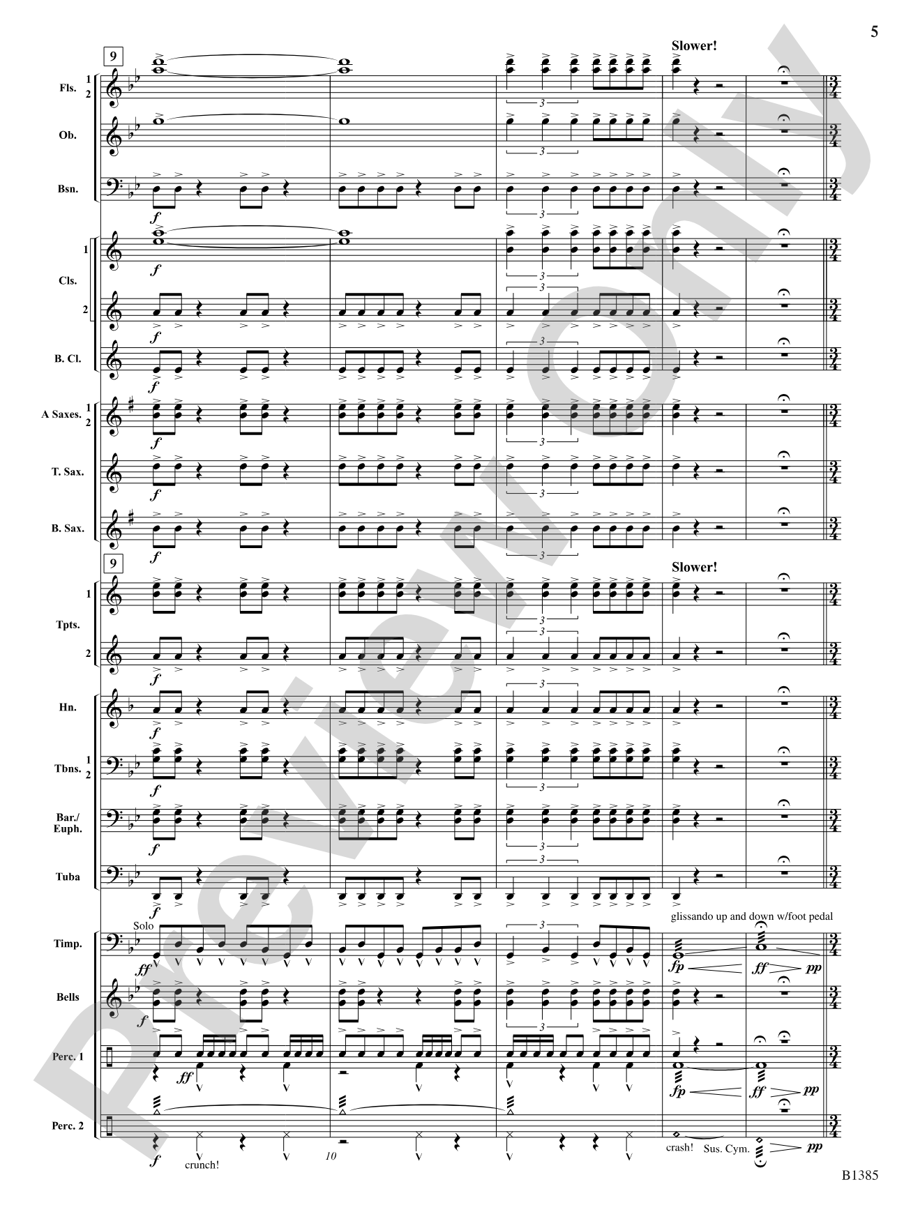 Krakatoa (Mountain of Fire): Concert Band Conductor Score & Parts