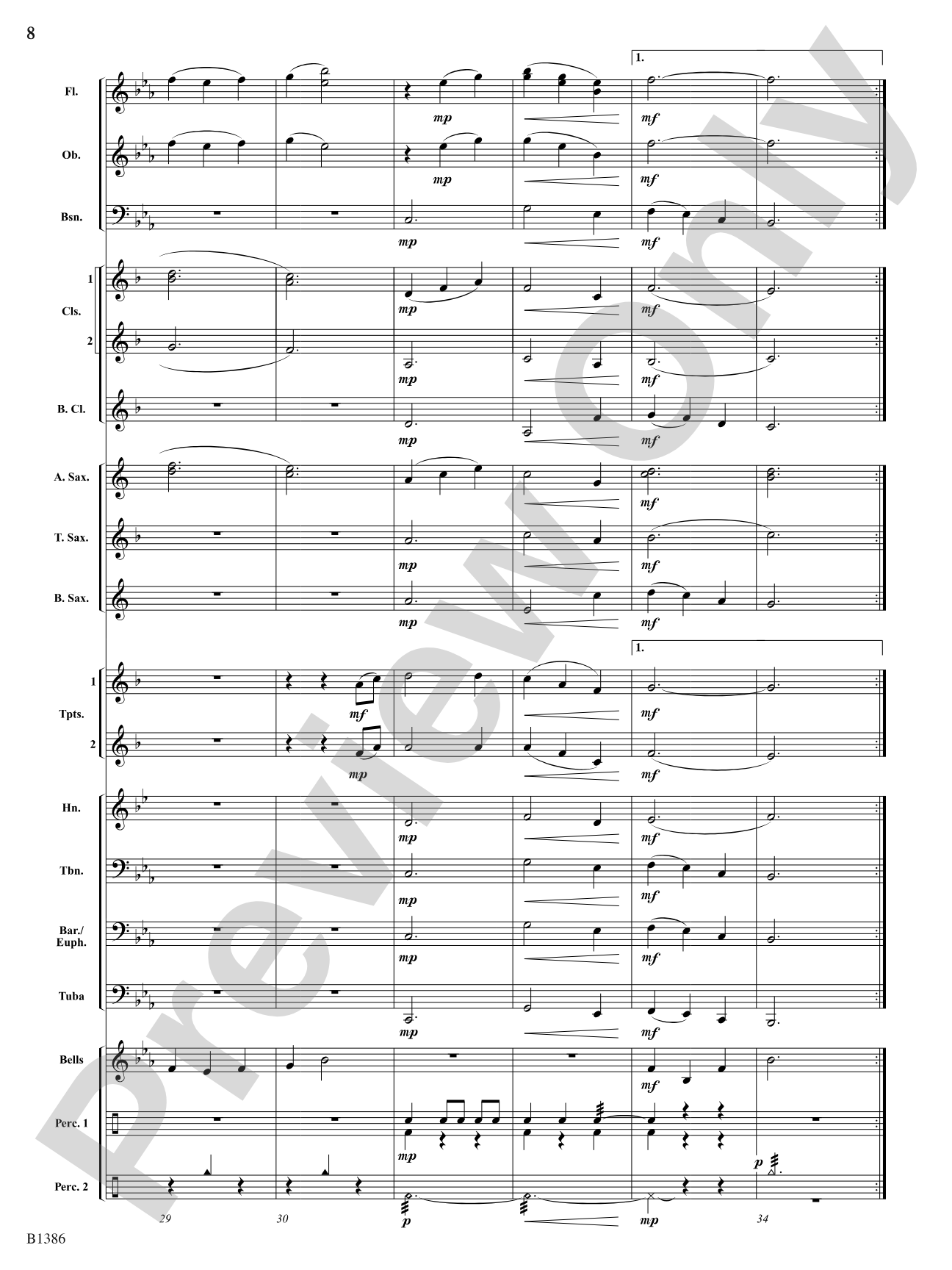 Spring: Concert Band Conductor Score & Parts