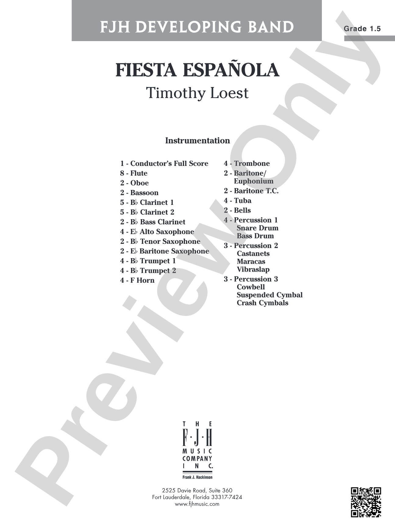 Fiesta Española: Concert Band Conductor Score & Parts