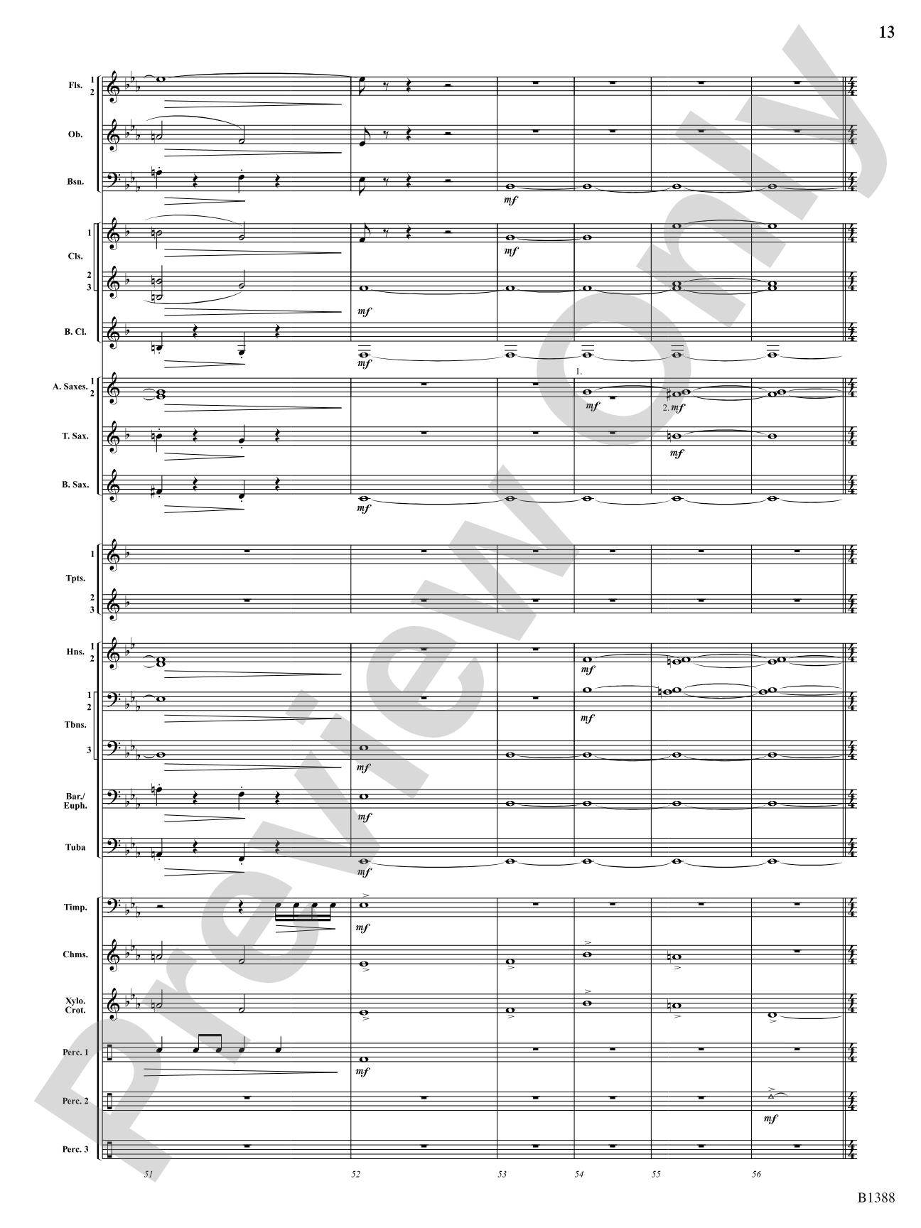 Four Moons: Concert Band Conductor Score & Parts