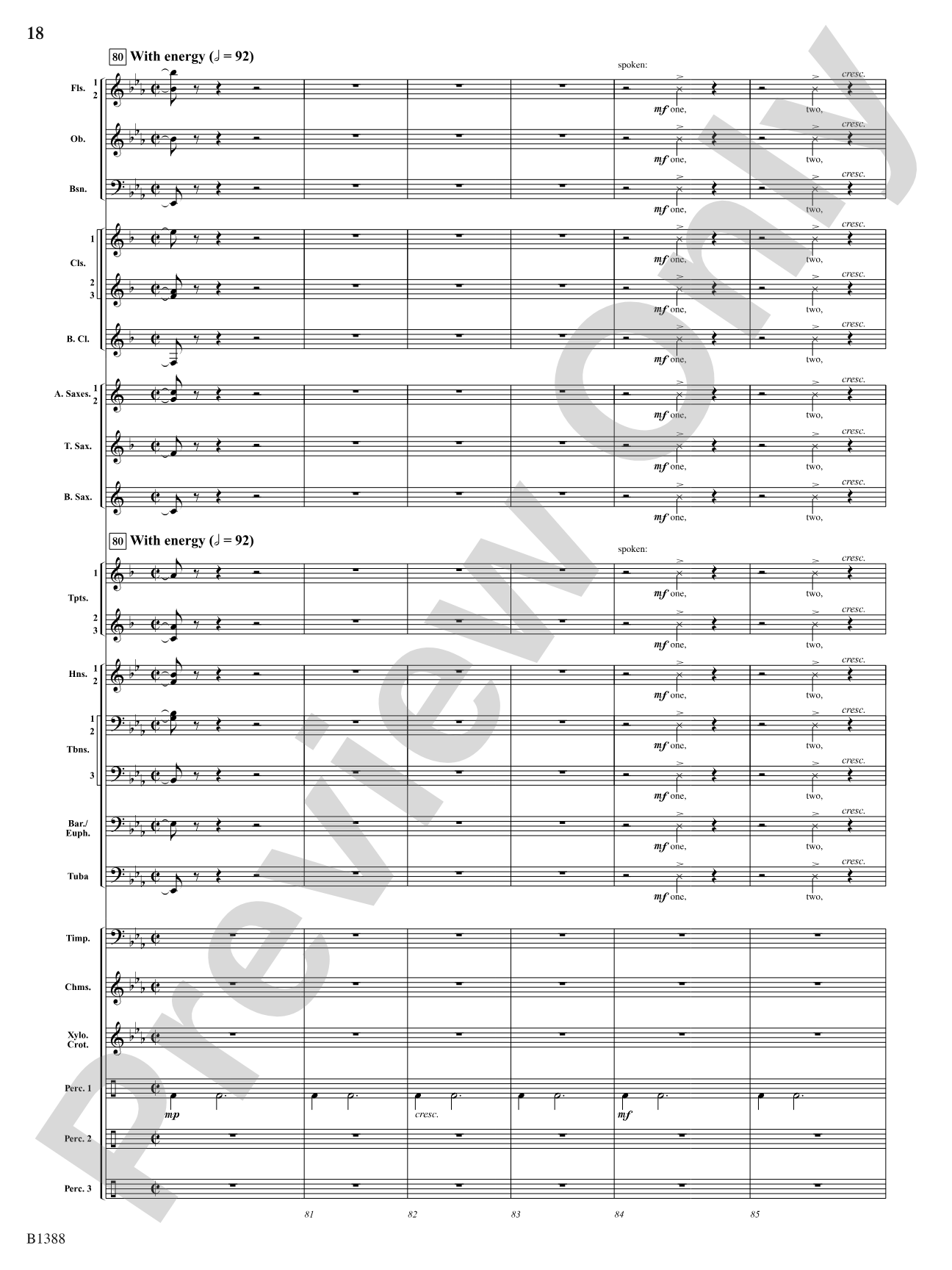 Four Moons: Concert Band Conductor Score & Parts