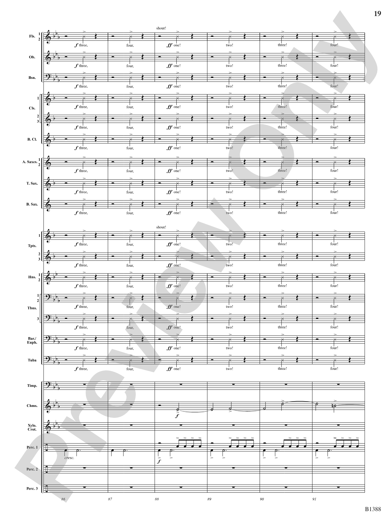 Four Moons: Concert Band Conductor Score & Parts