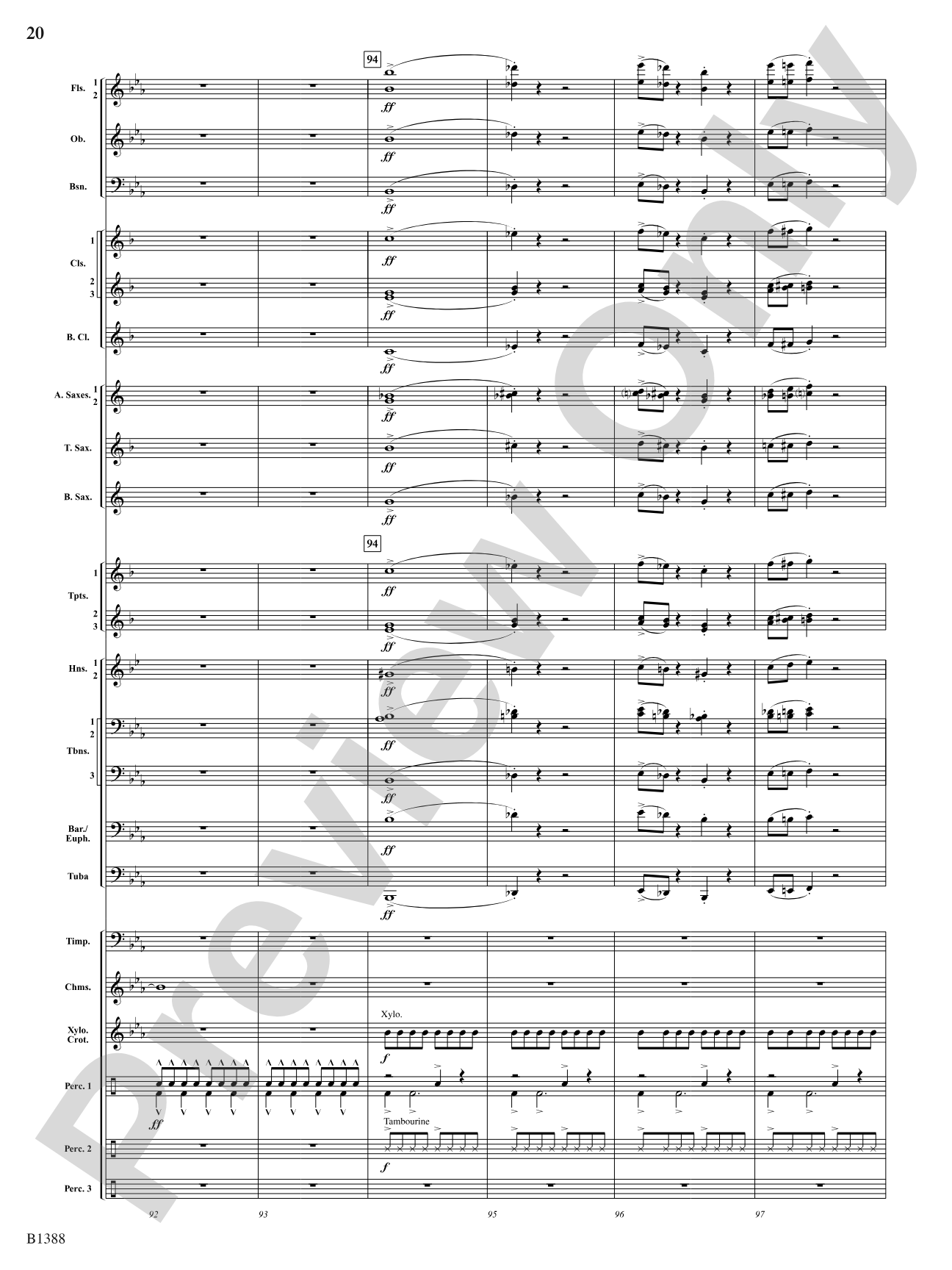 Four Moons: Concert Band Conductor Score & Parts