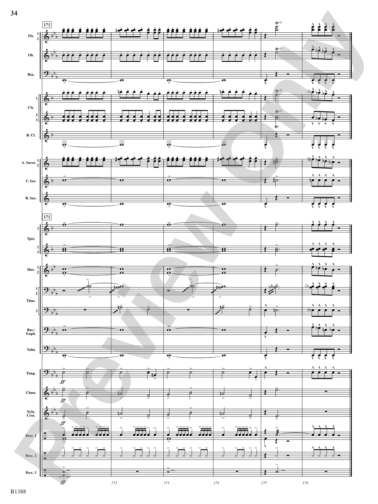 Four Moons: Concert Band Conductor Score & Parts