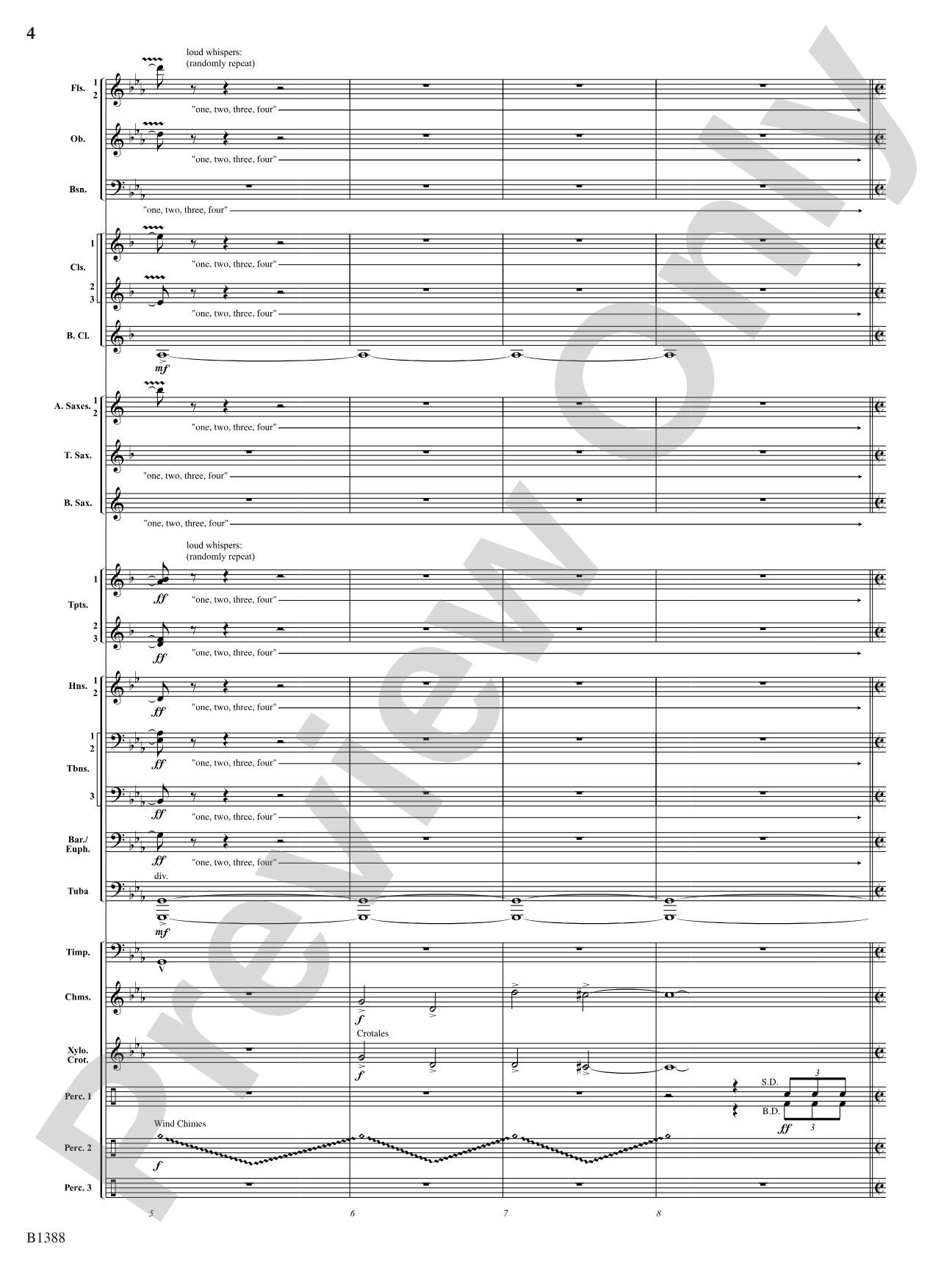 Four Moons: Concert Band Conductor Score & Parts