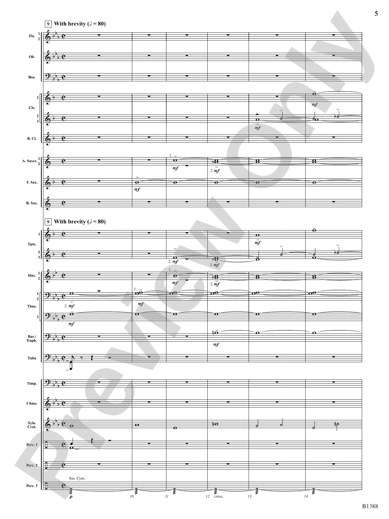 Four Moons: Concert Band Conductor Score & Parts
