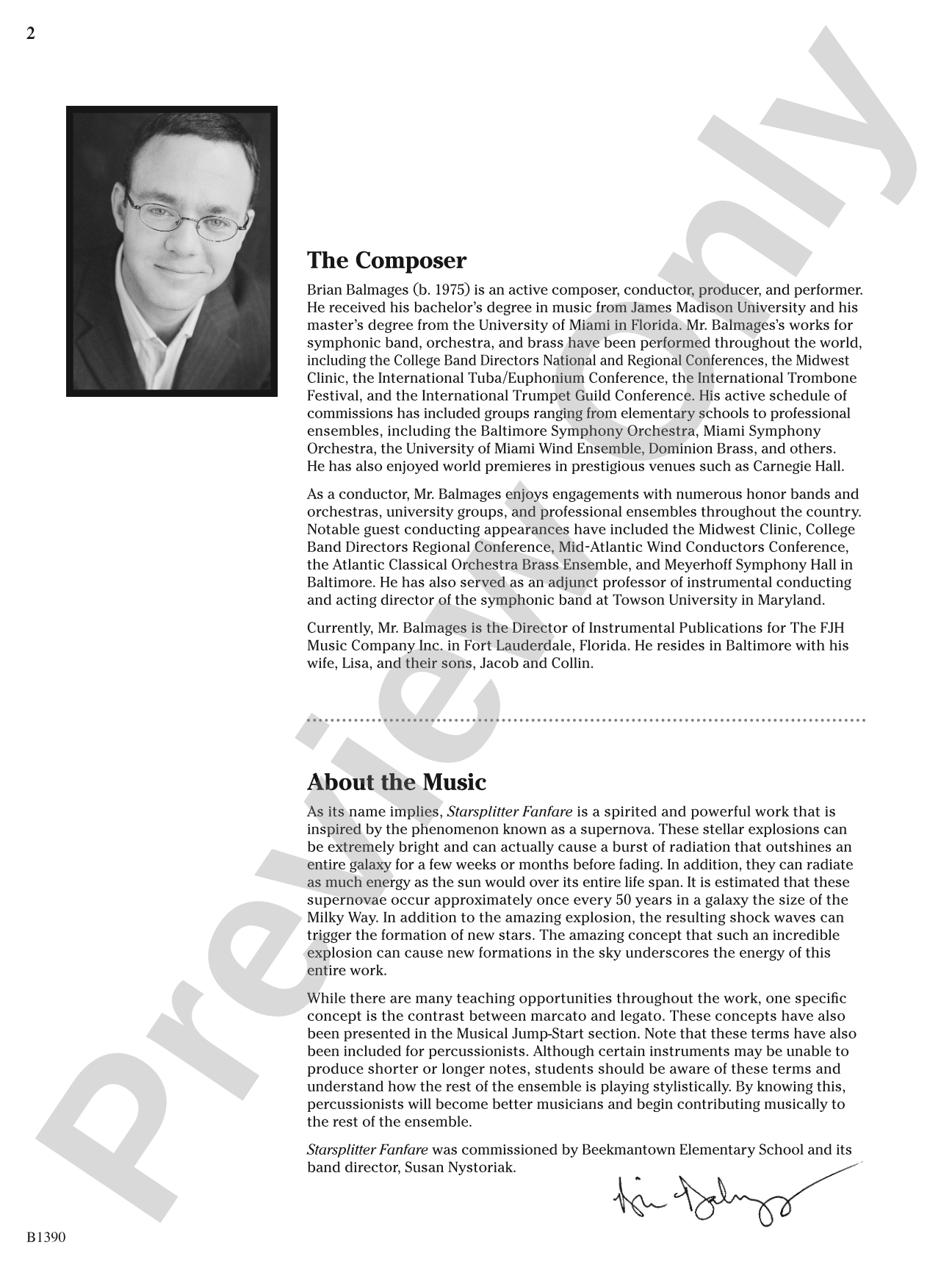 Starsplitter Fanfare: Concert Band Conductor Score & Parts