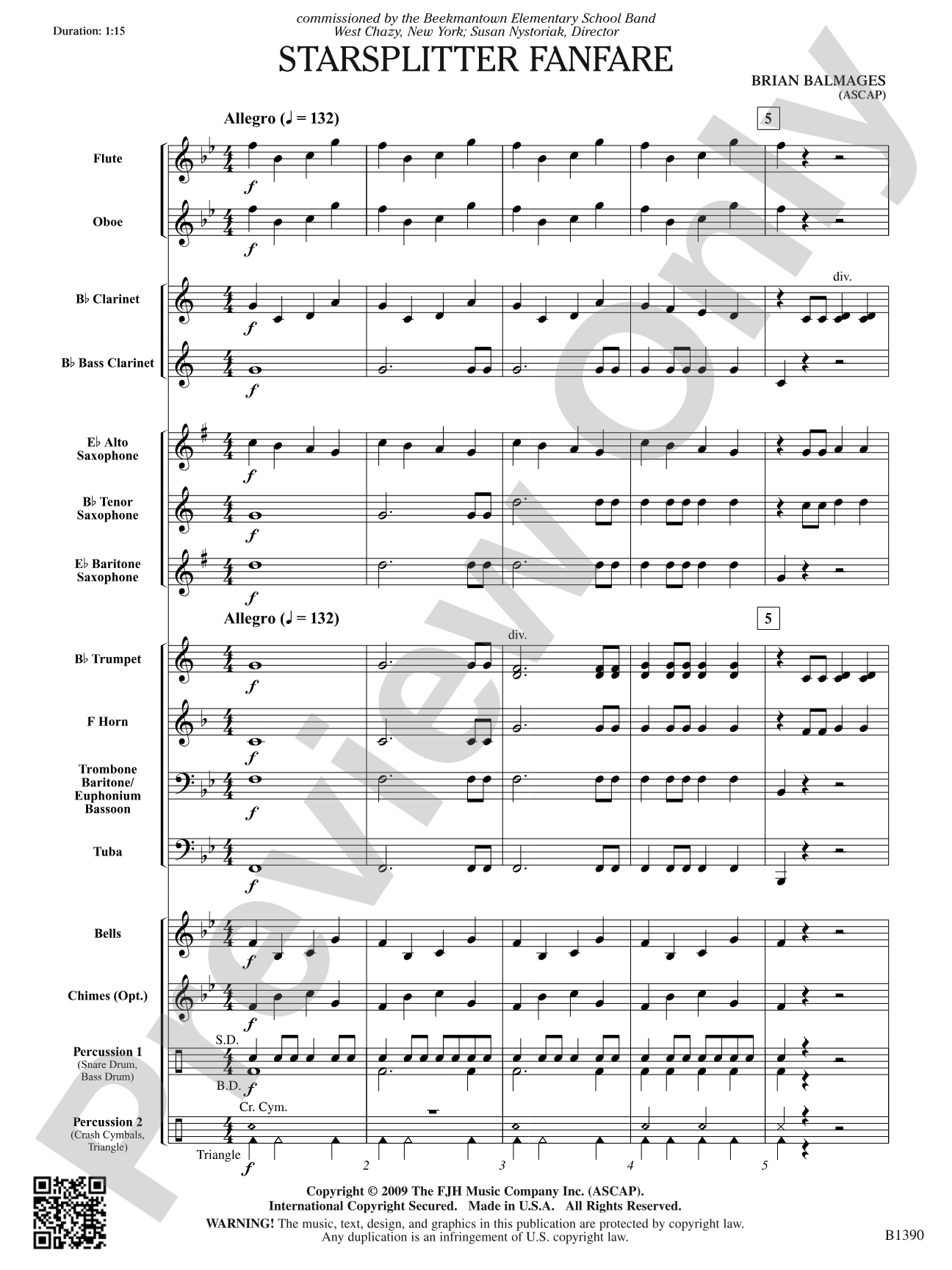 Starsplitter Fanfare: Concert Band Conductor Score & Parts