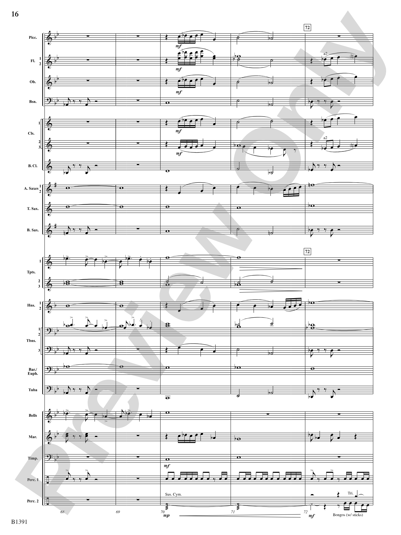 Sunburst: Concert Band Conductor Score & Parts