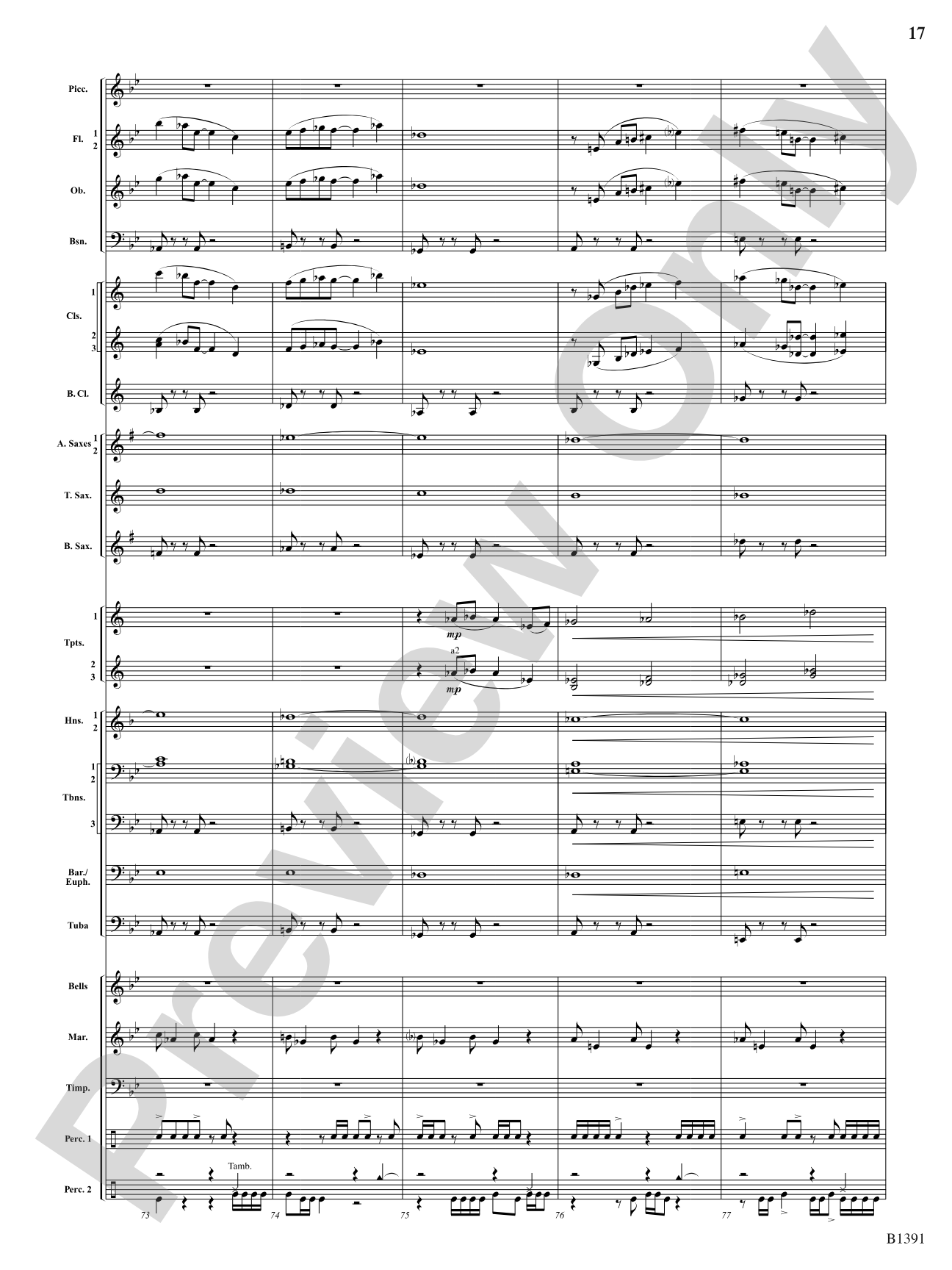 Sunburst: Concert Band Conductor Score & Parts