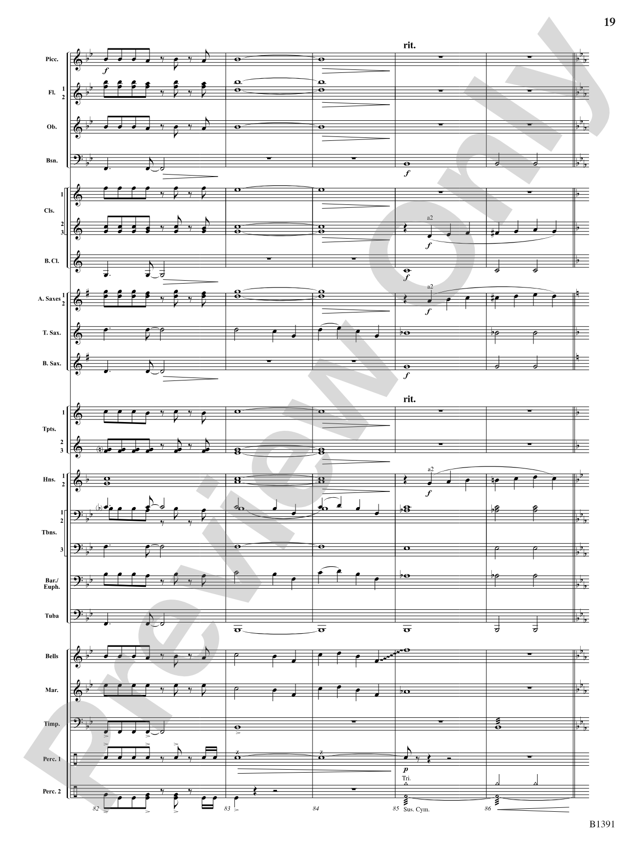Sunburst: Concert Band Conductor Score & Parts
