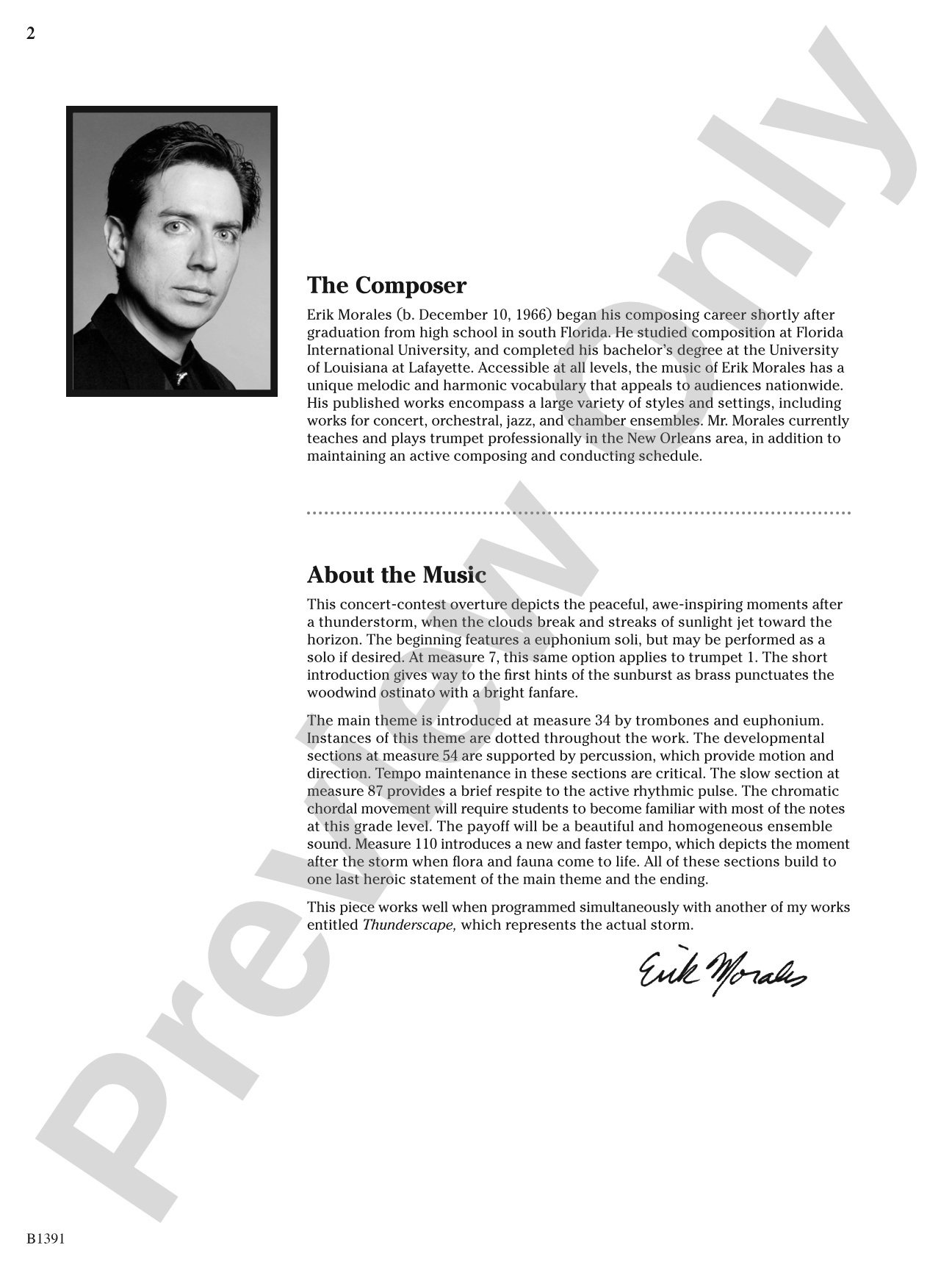 Sunburst: Concert Band Conductor Score & Parts