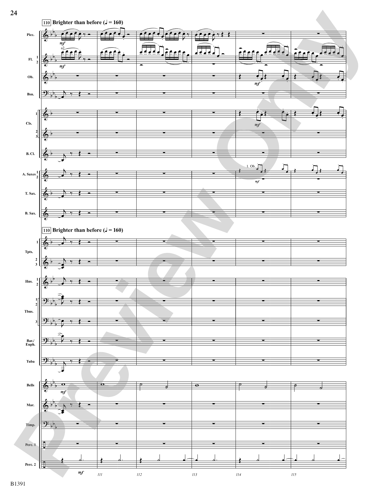Sunburst: Concert Band Conductor Score & Parts