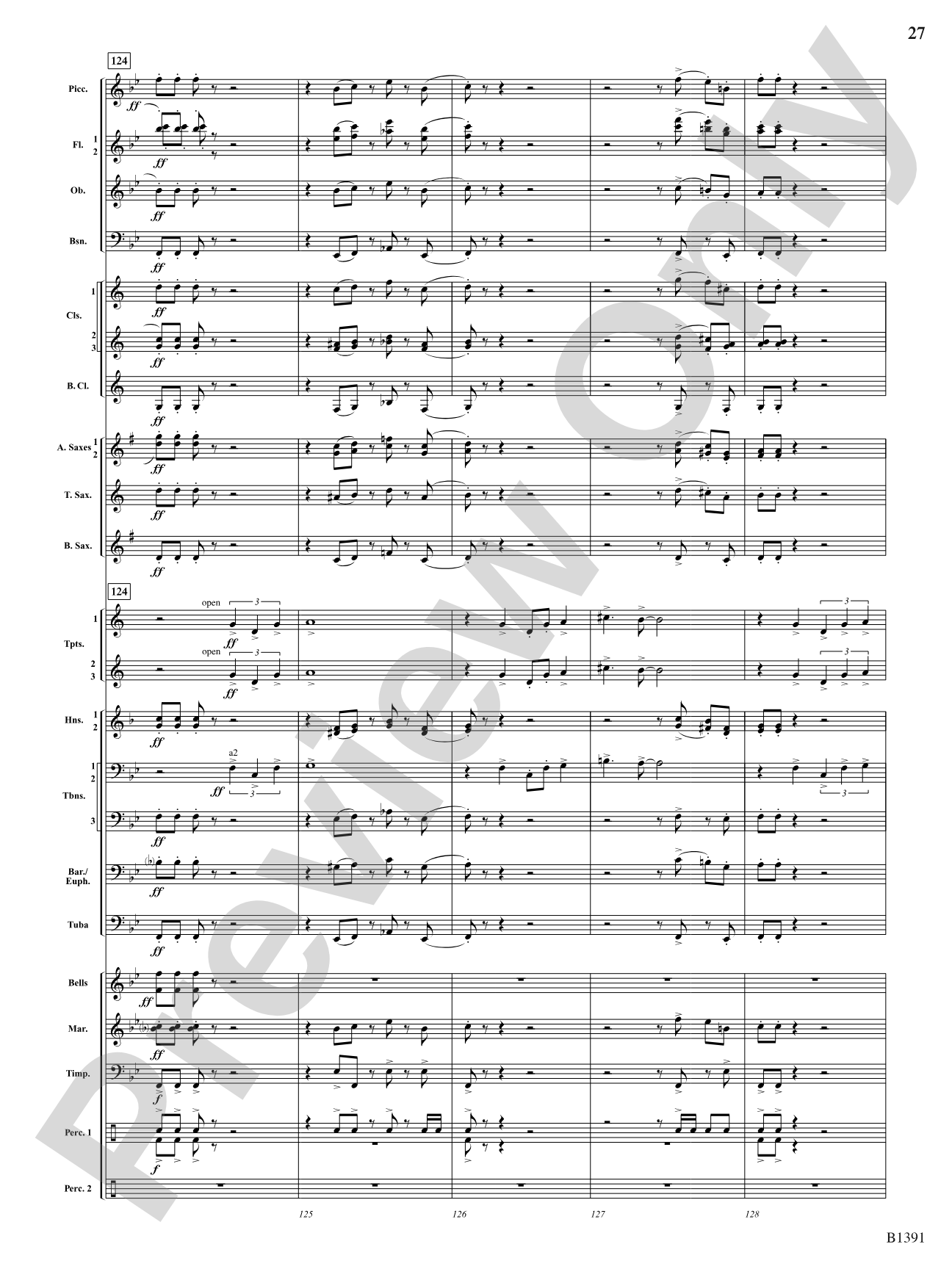 Sunburst: Concert Band Conductor Score & Parts