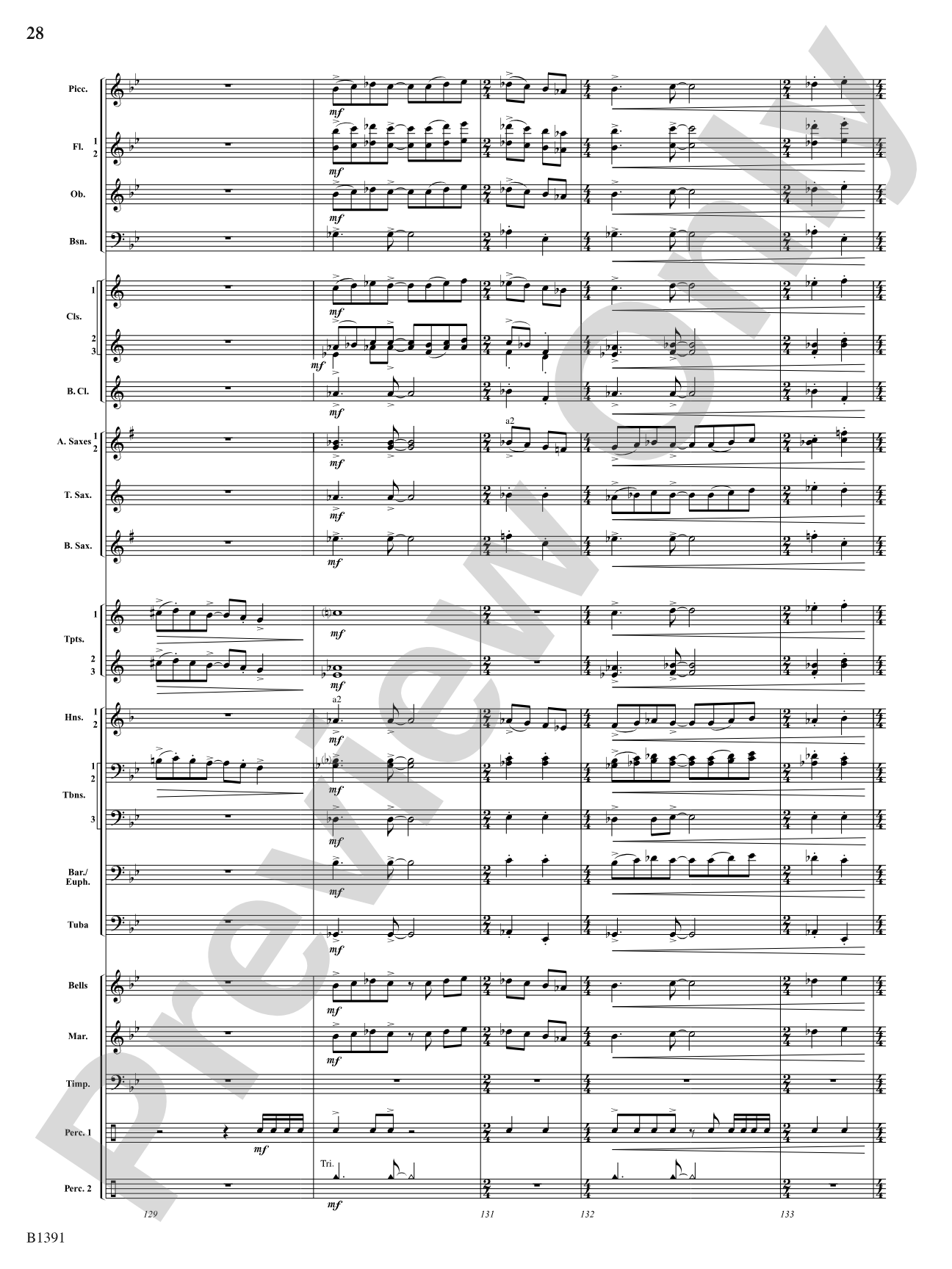 Sunburst: Concert Band Conductor Score & Parts