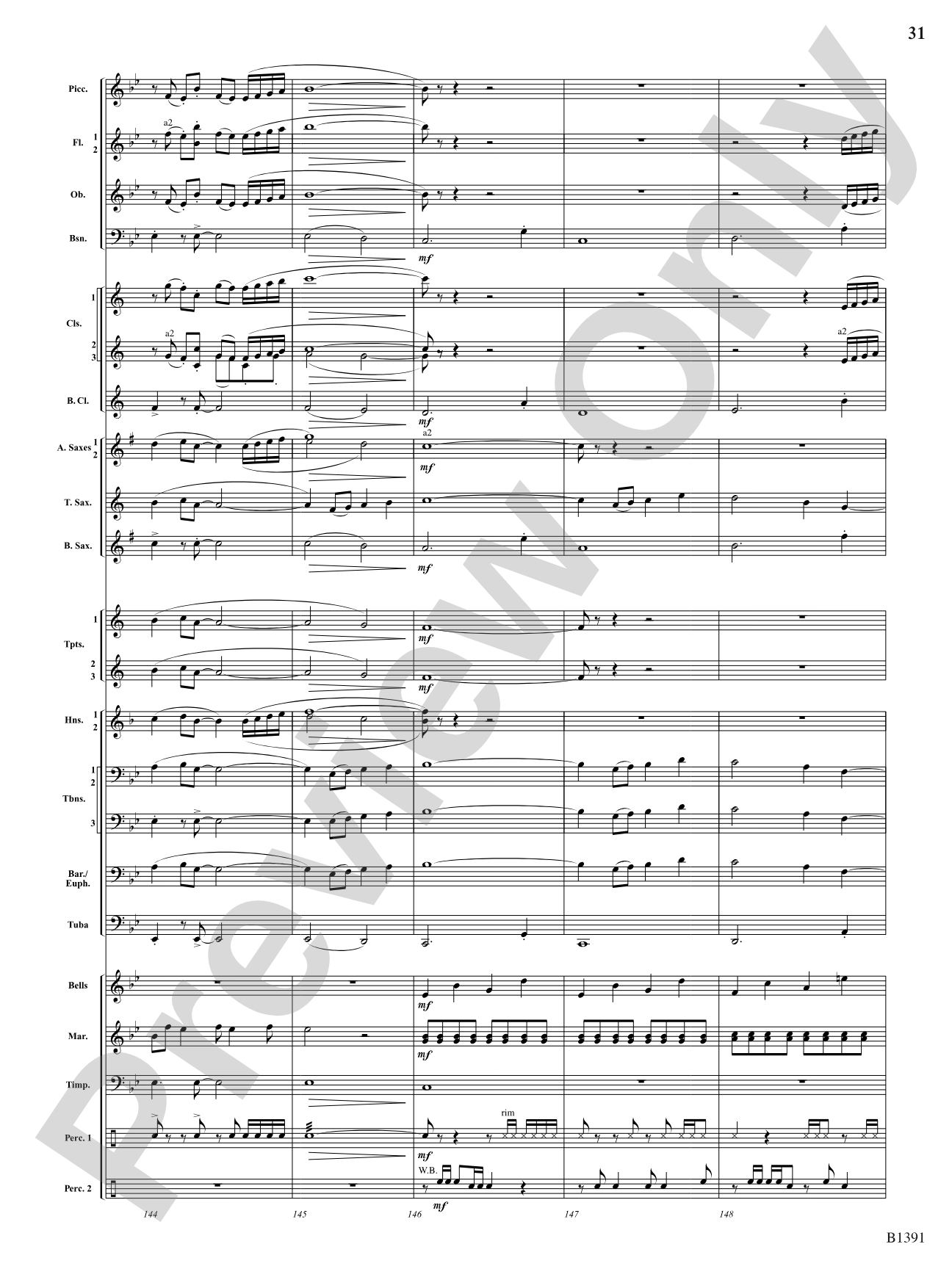 Sunburst: Concert Band Conductor Score & Parts