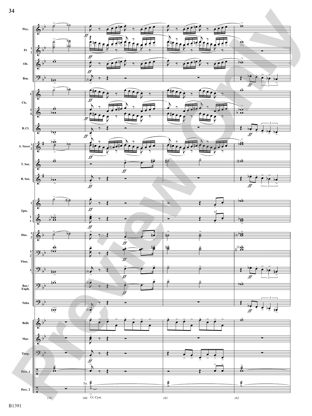 Sunburst: Concert Band Conductor Score & Parts