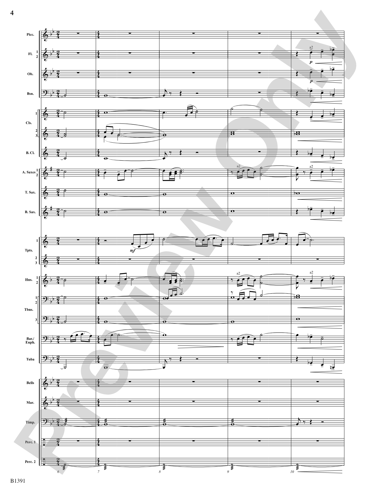 Sunburst: Concert Band Conductor Score & Parts